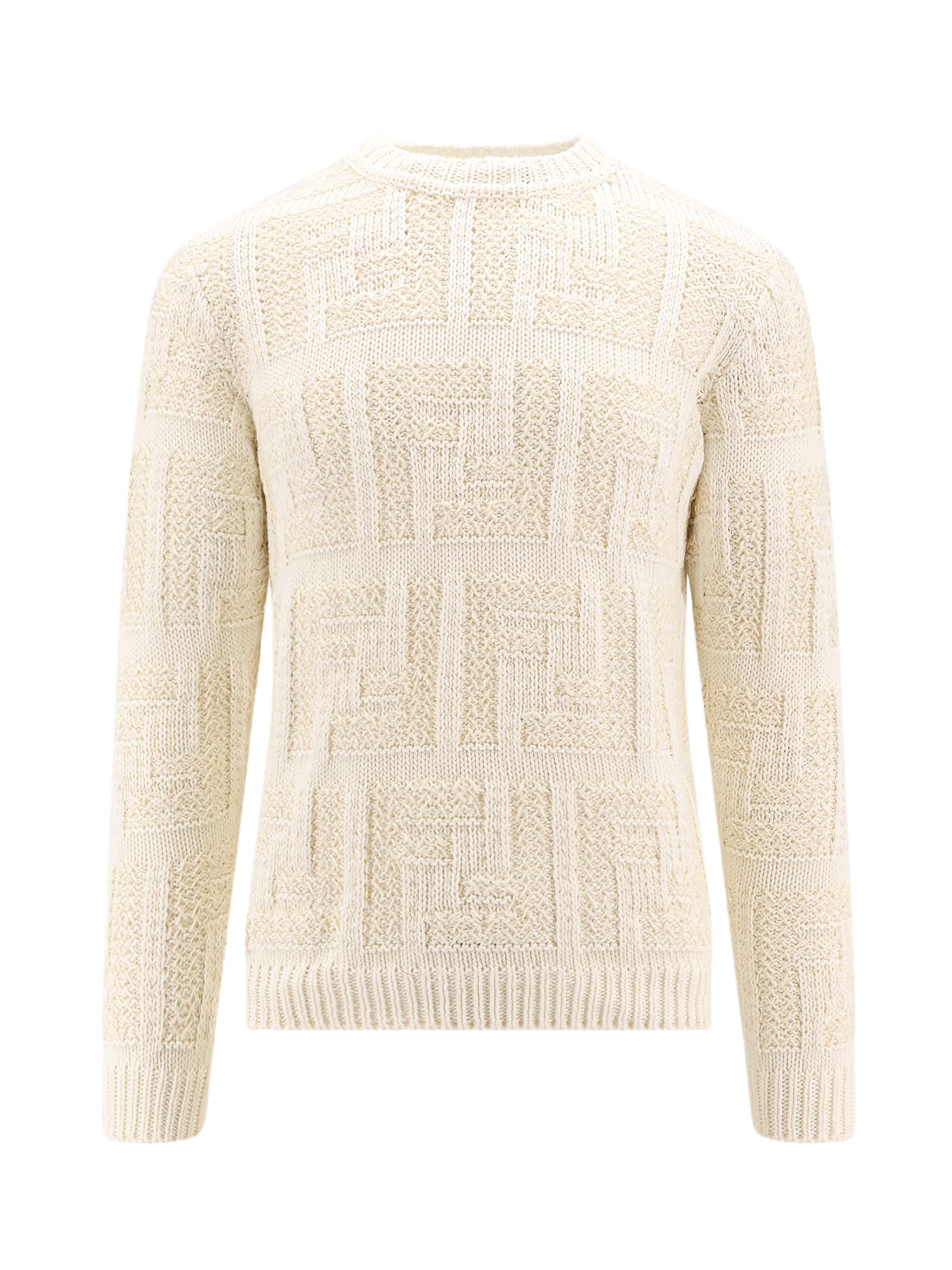 Shop Fendi Sweater In Lwu Biancospino