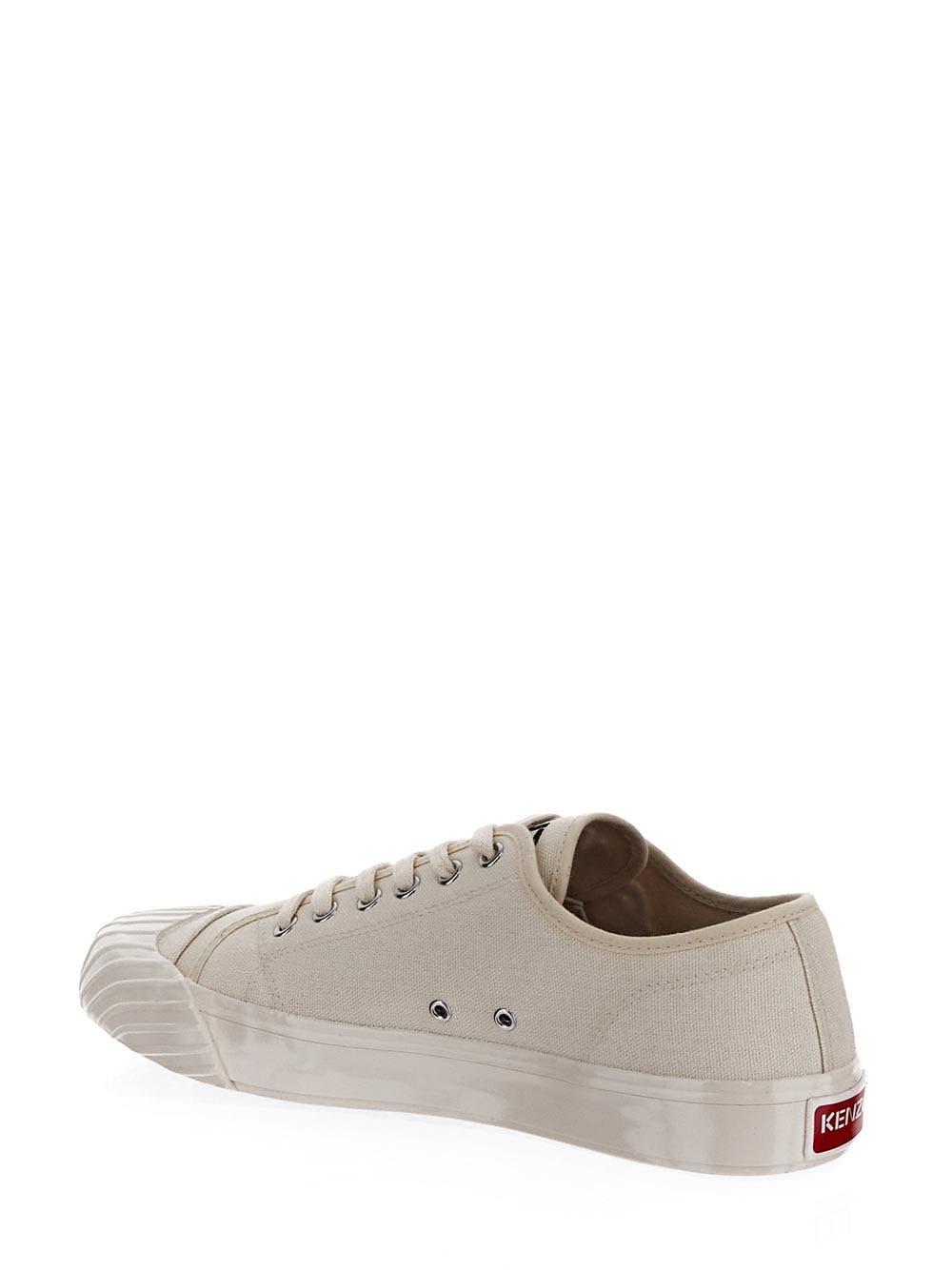 Shop Kenzo Low Top Sneakers In Yellow Cream