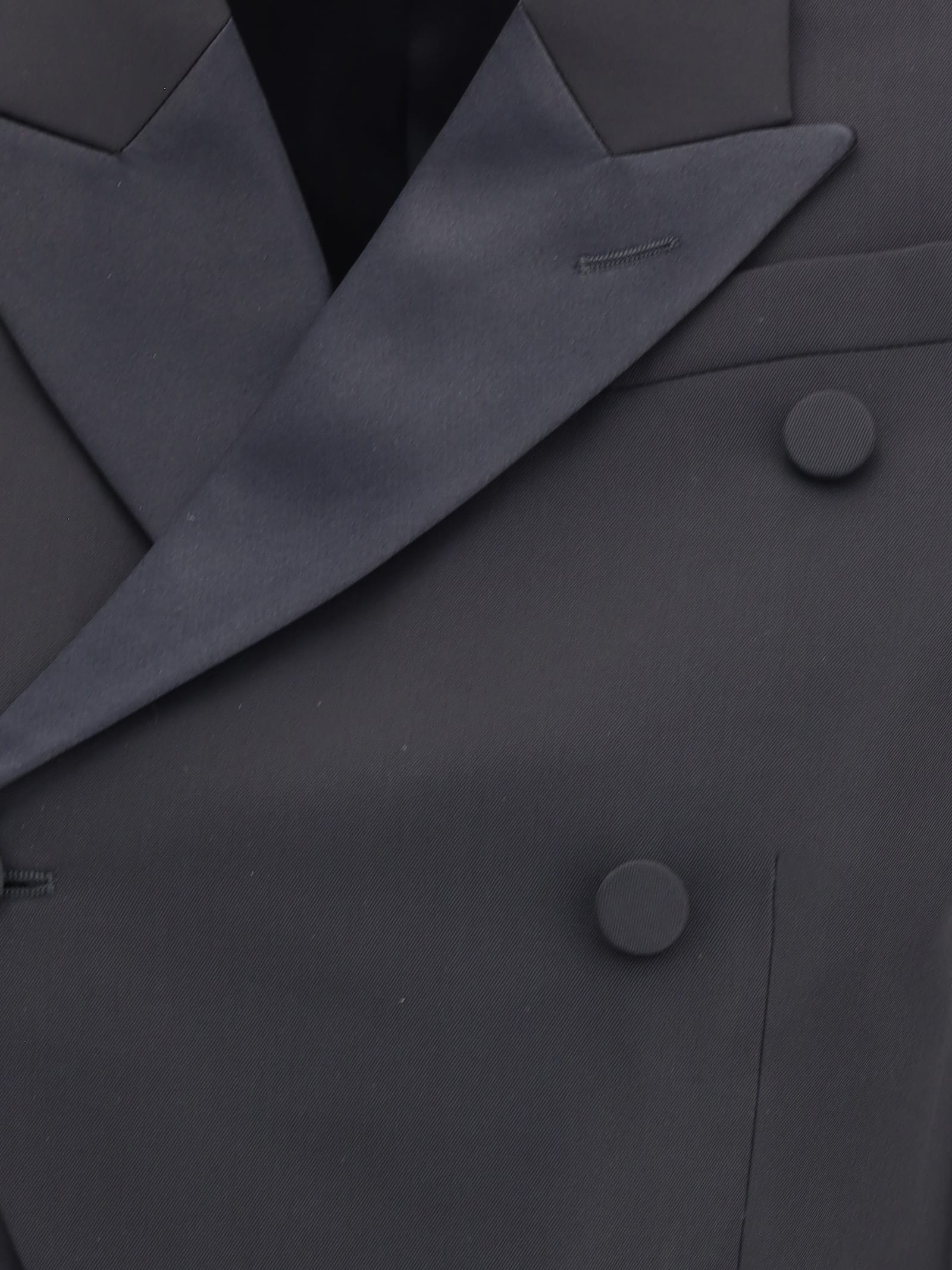 Alexander Mcqueen Tailored Double-breasted Jacket Notch Lapels In Black