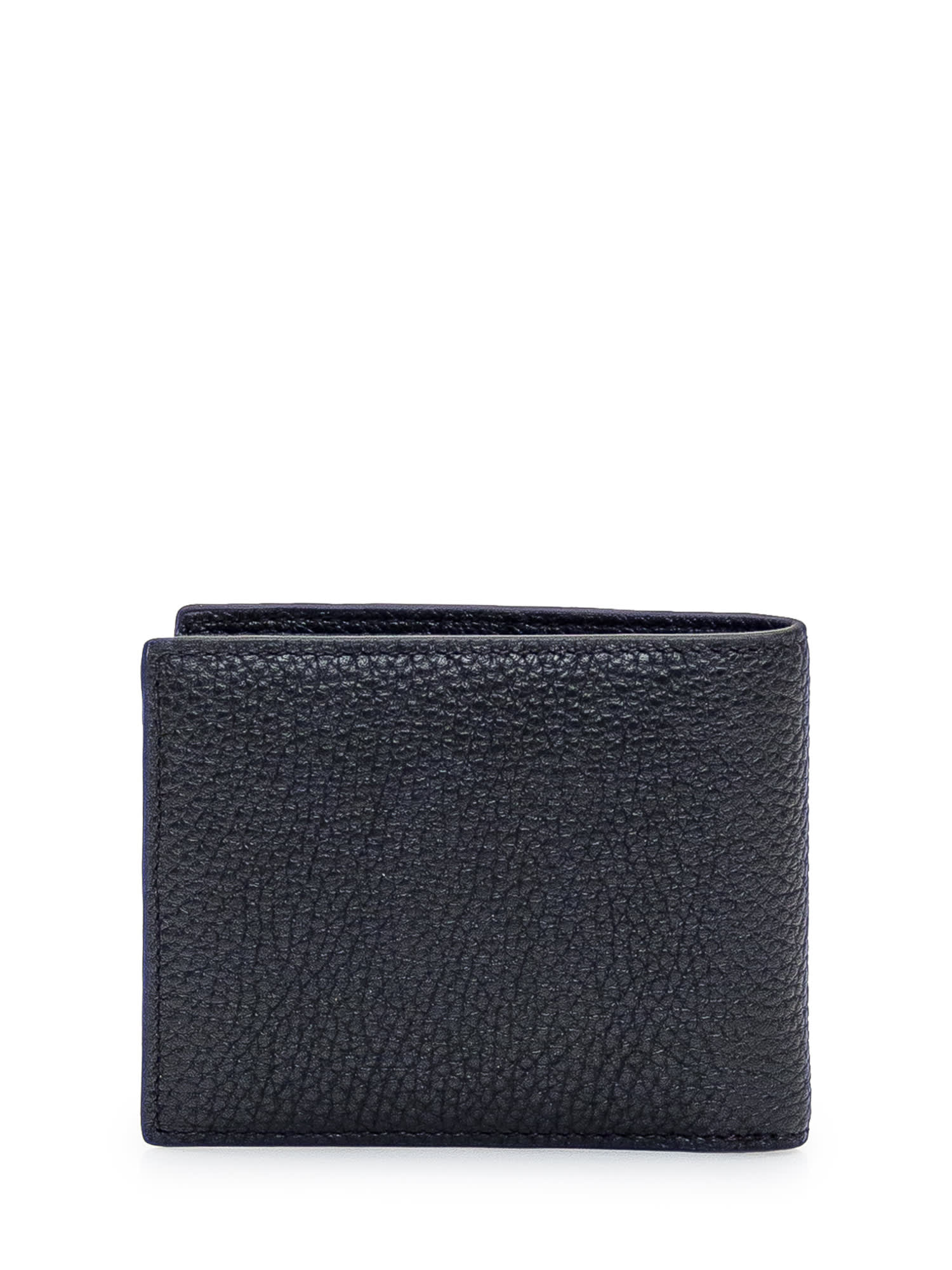 Shop Bally Leather Wallet In Black/red+pall