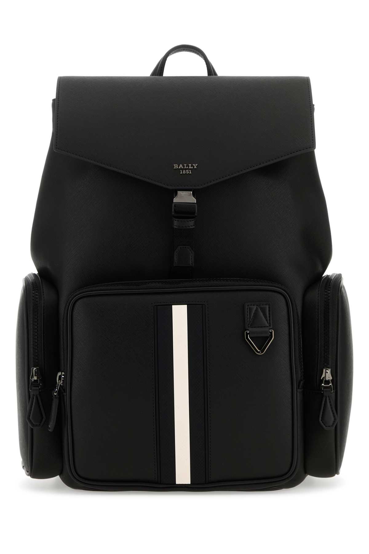 Black Leather Maxi Backpack