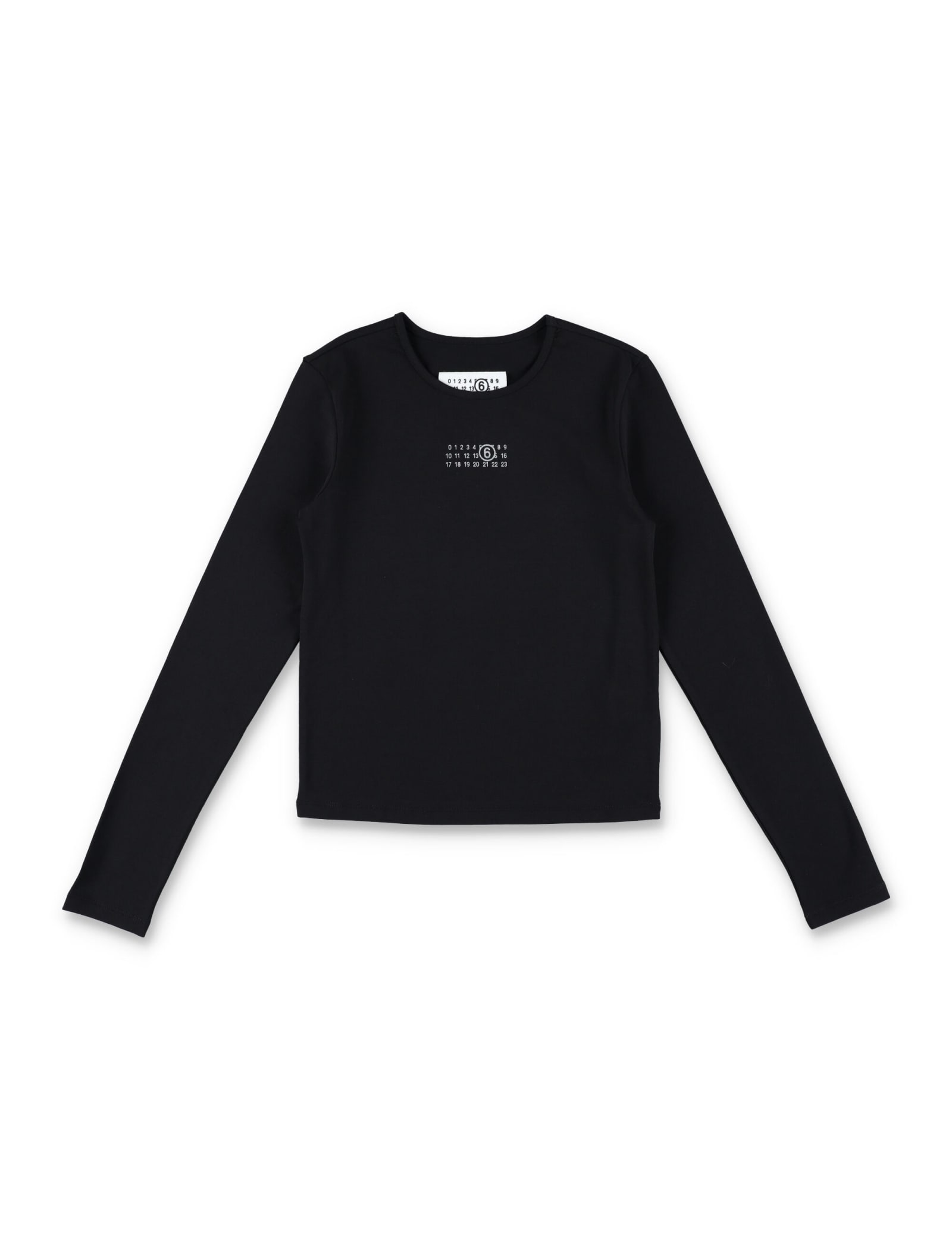 Shop Mm6 Maison Margiela Logo T-shirt In Black