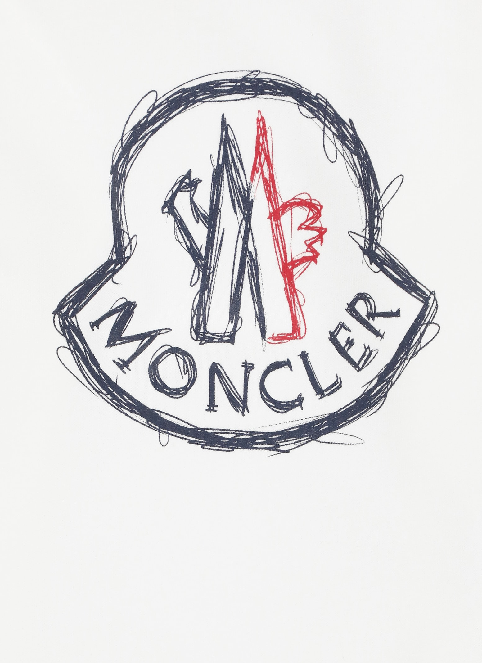 Moncler Sweatshirt With Print In White