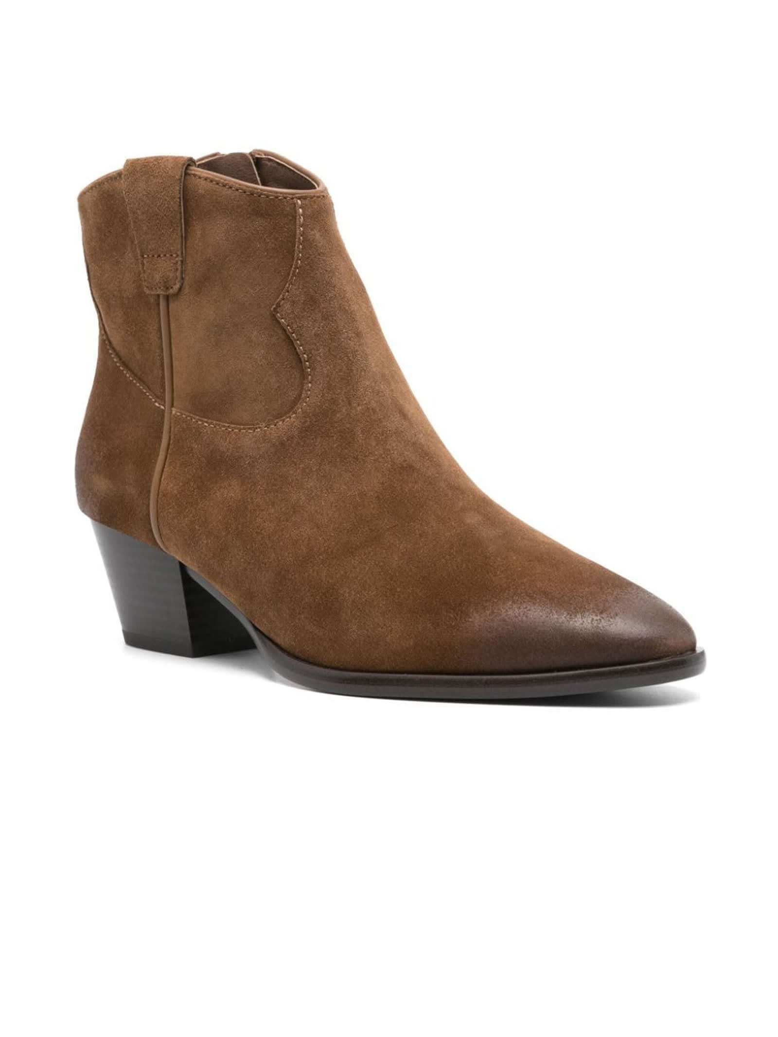 Shop Ash Camel Brown Calf Suede Fame Boots