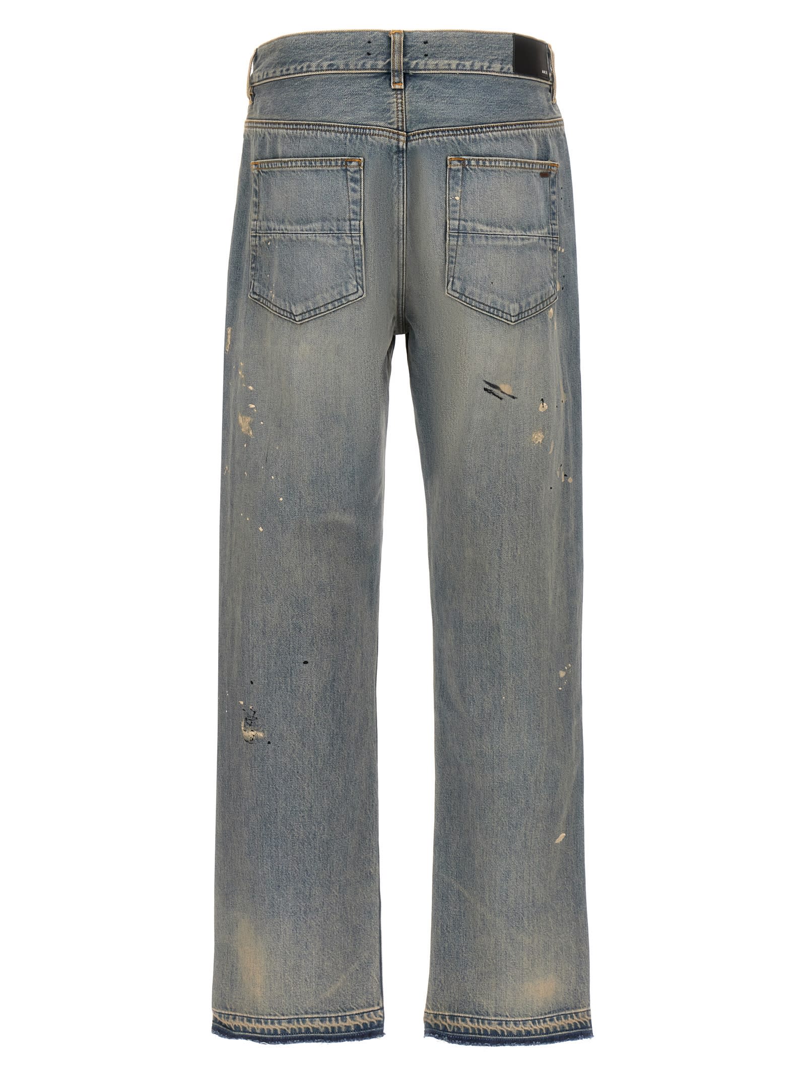 Shop Amiri Painter Straight Jeans In Light Blue