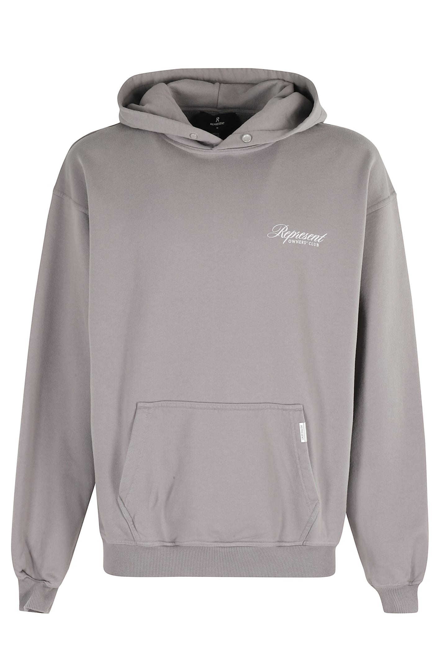 Represent Spacious Hoodie With Contrasting Graphic In Gray