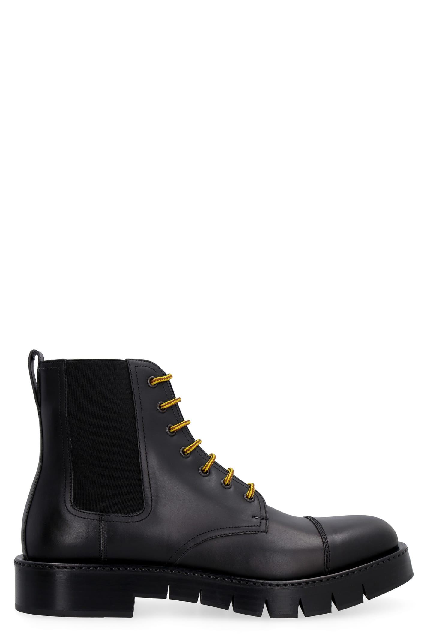 Salvatore Ferragamo Rosco Leather Combat Boots