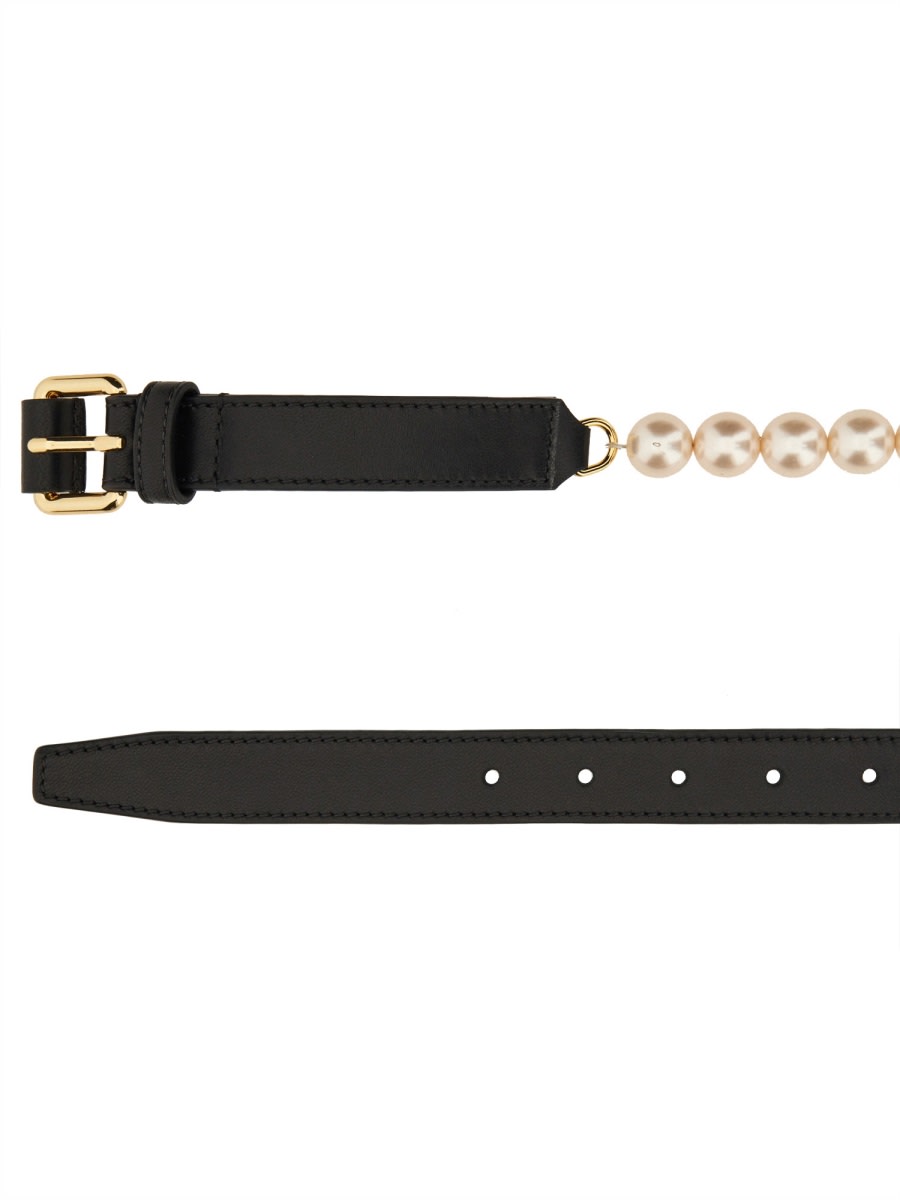Moschino Belt With Pearls