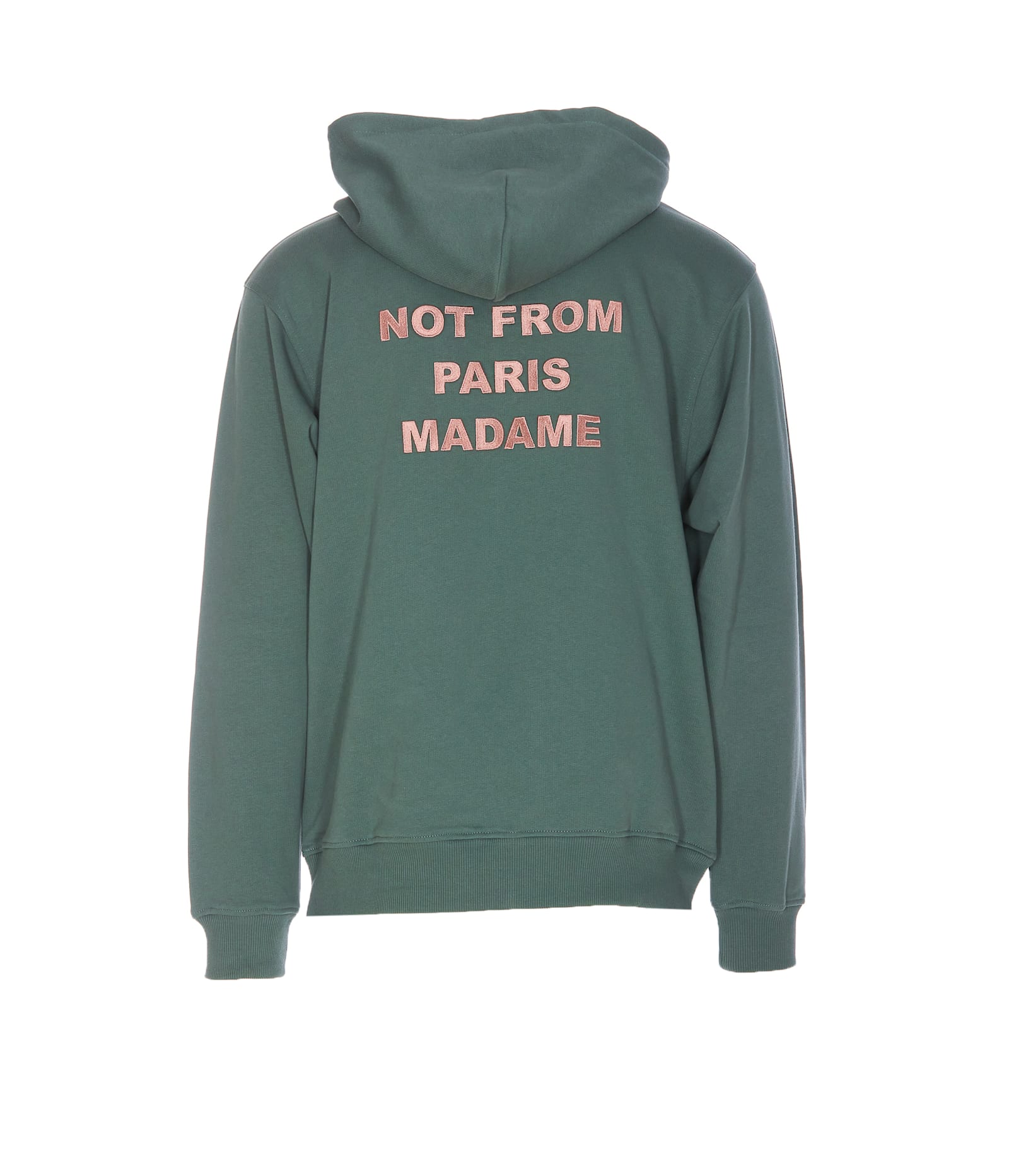 Shop Drôle De Monsieur Le Slogan Hoodie In Green