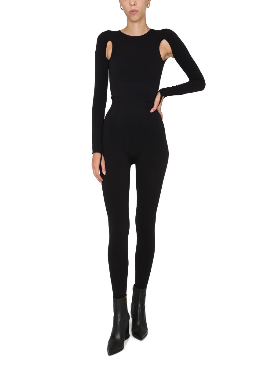 Shop Andreädamo Full Jumpsuit With Cut-out Details In Black