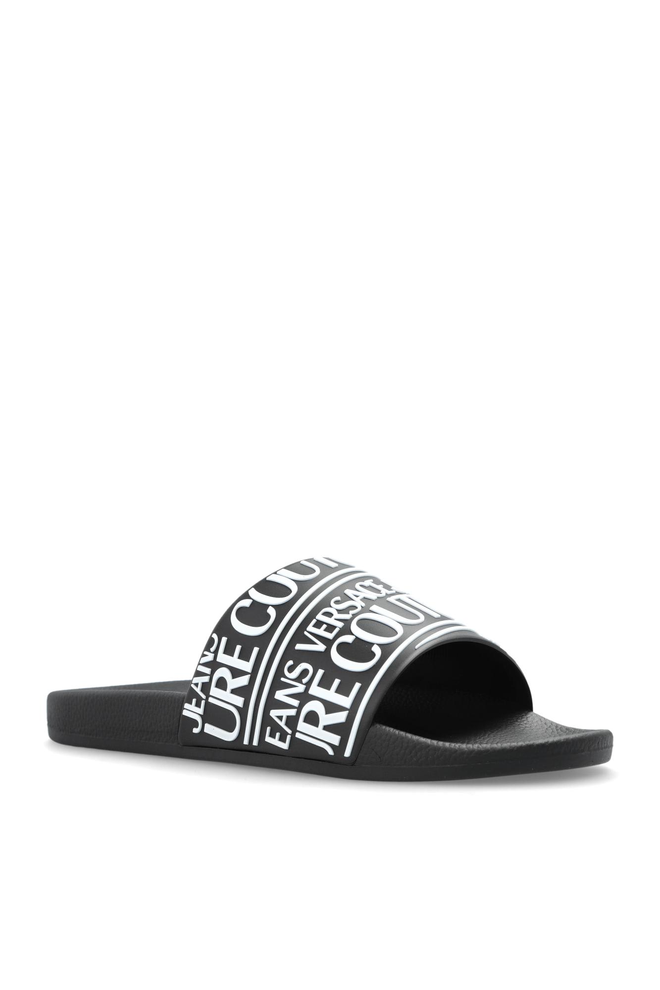 Versace Jeans Couture Flip-flops With Logo In Multi