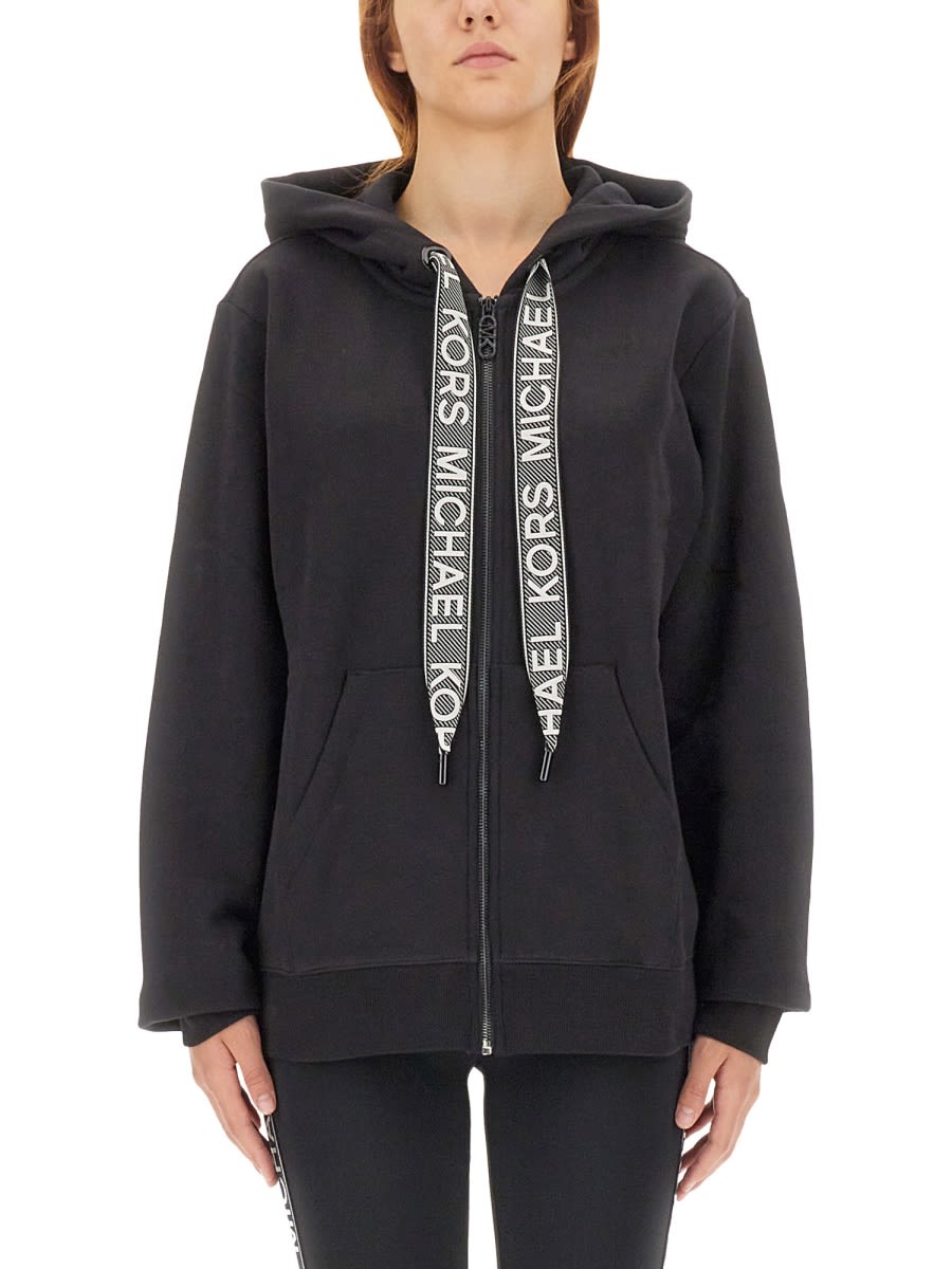Shop Michael Kors Oversize Fit Sweatshirt In Black