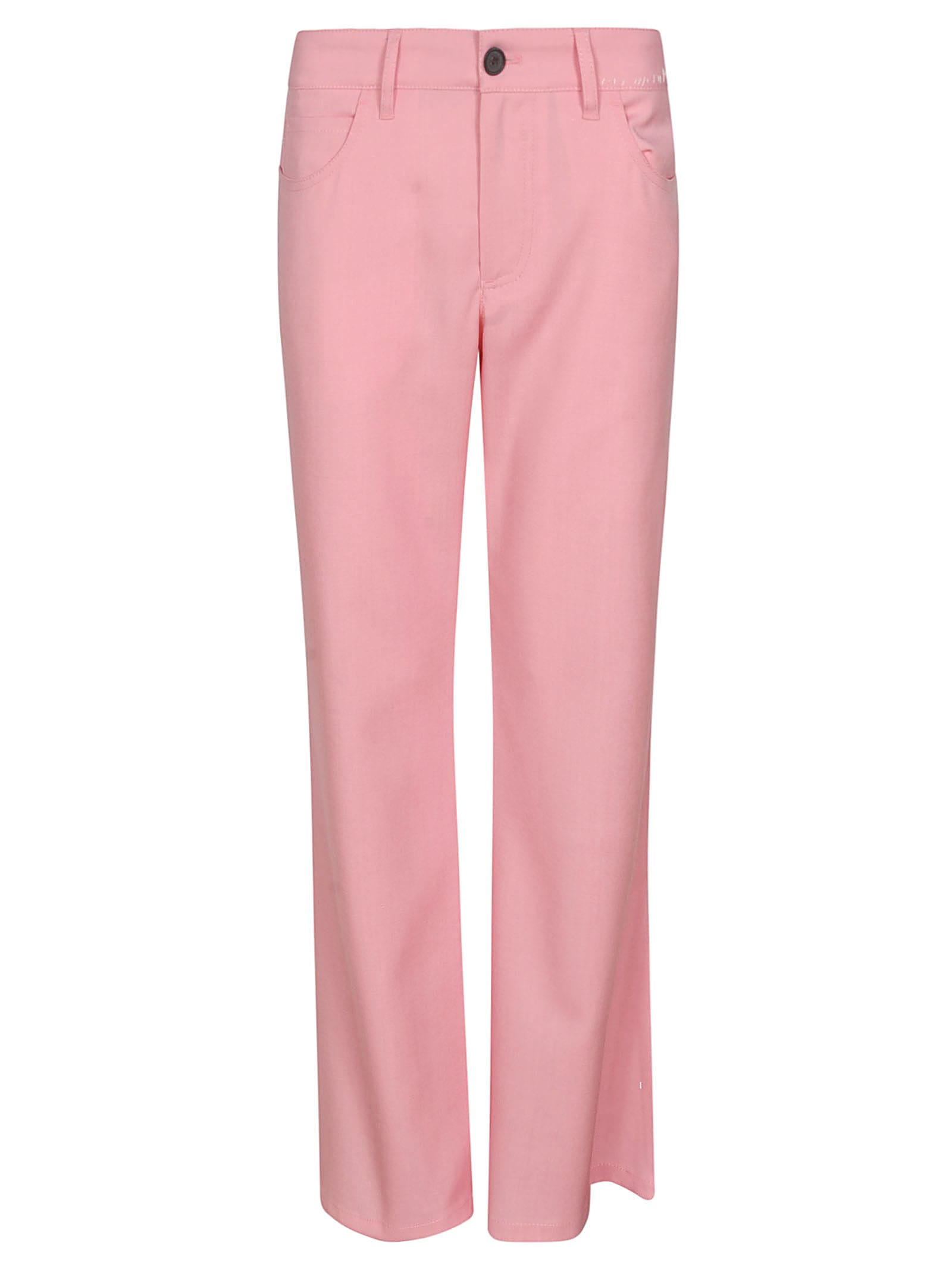 Shop Marni Buttoned Flared Trousers In Pink