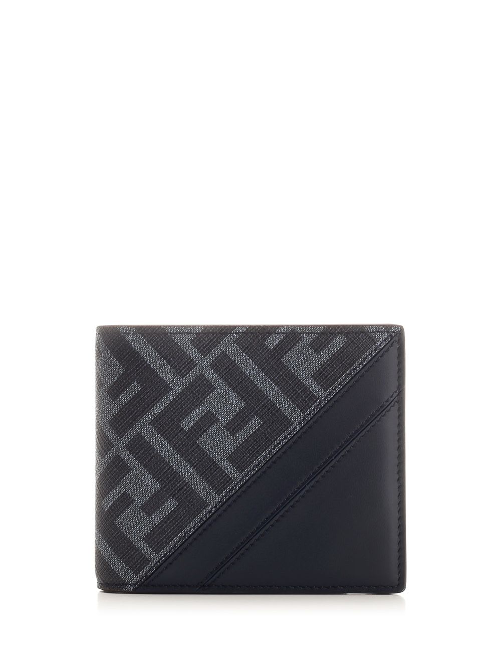 Shop Fendi Diagonal Wallet In Blue