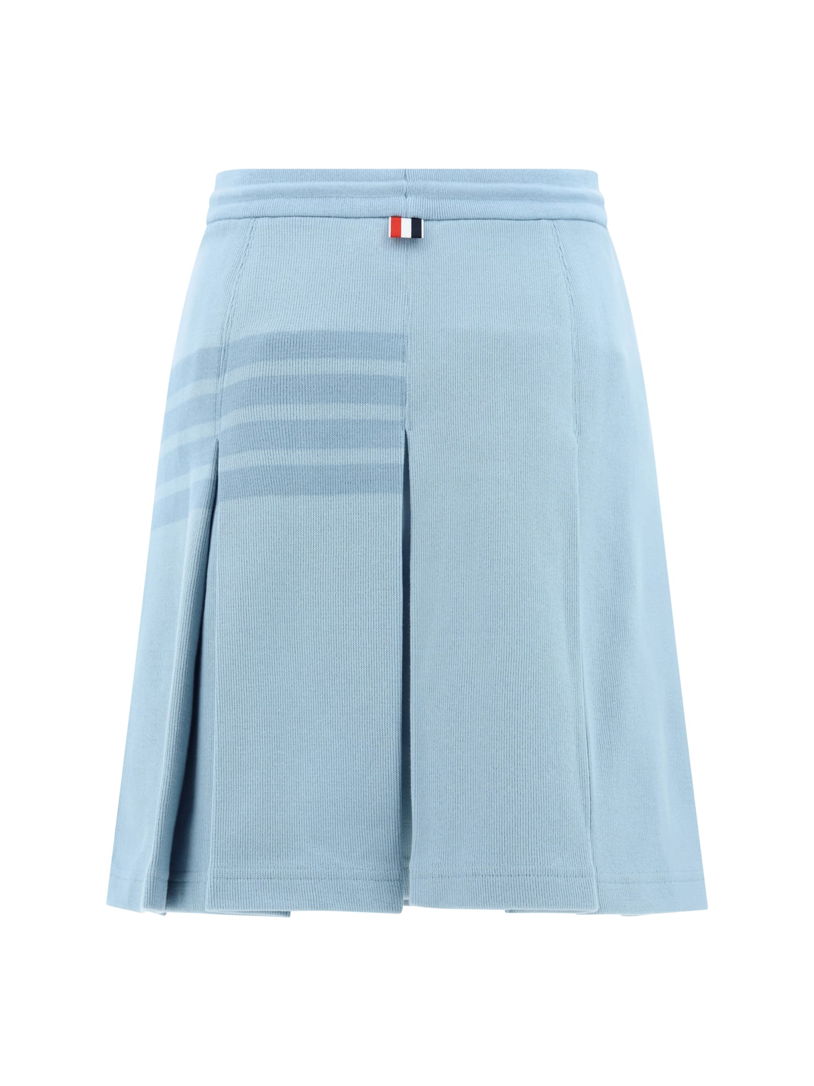 Shop Thom Browne Mini Skirt In Light Blue