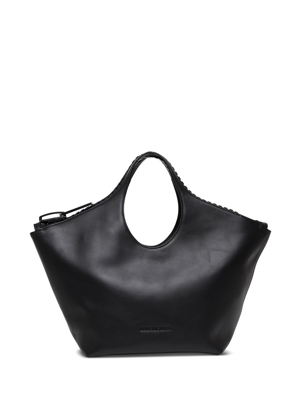 Balenciaga Megazip Handbag In Black Leather