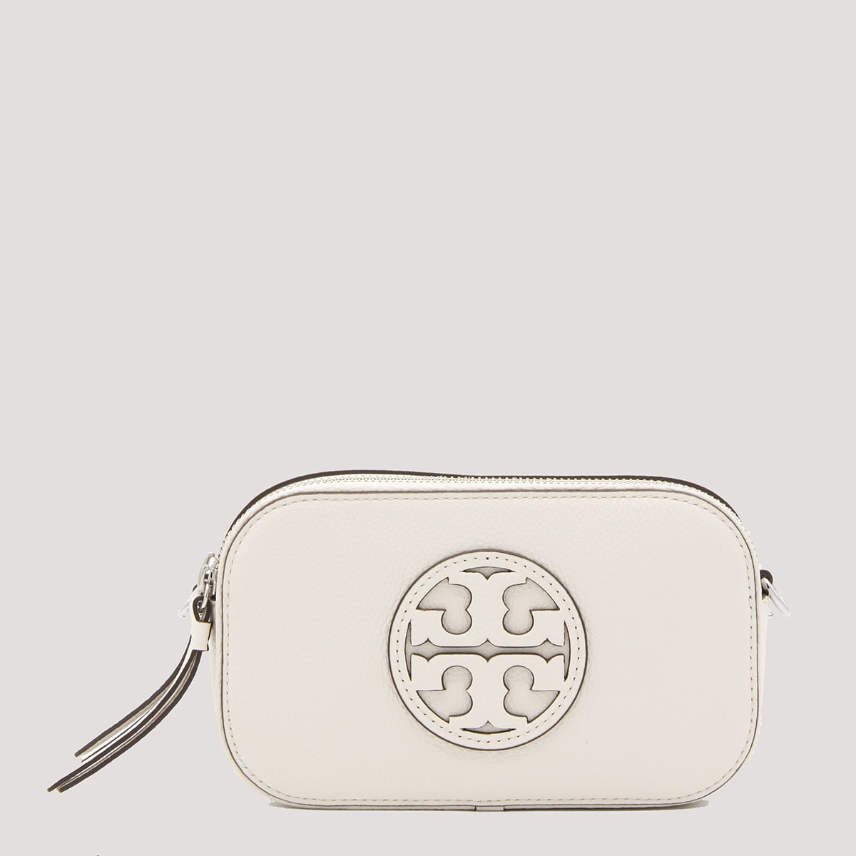 Shop Tory Burch New Ivory Leather Miller Mini Crossbody Bag