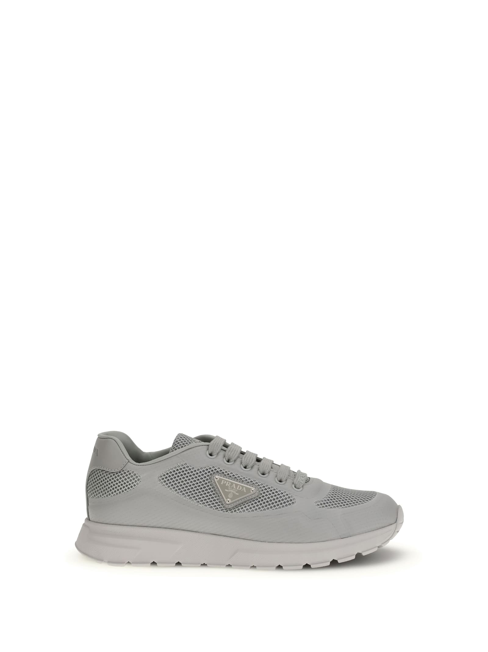 Prada Prax 2.0 Sneakers Made Of Fabric And Mesh In Gray