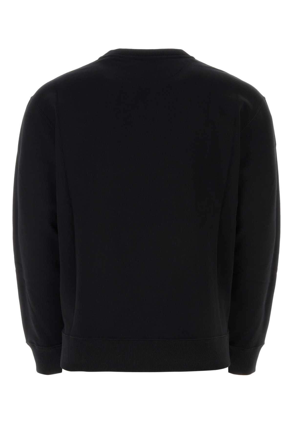 Shop Valentino Black Cotton Sweatshirt In Nerner