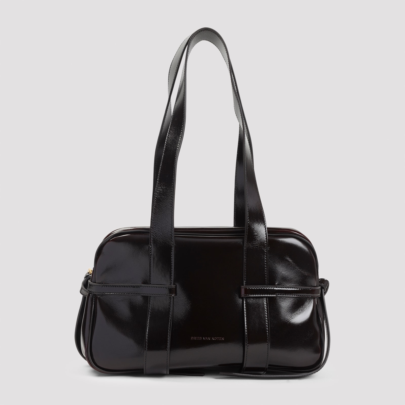 Dries Van Noten Medium Bowling Shoulder Bag In Red
