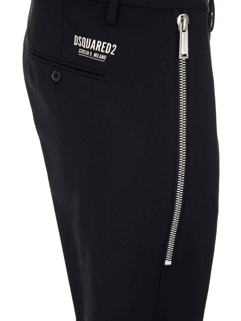 Shop Dsquared2 Black Cropped Trousers