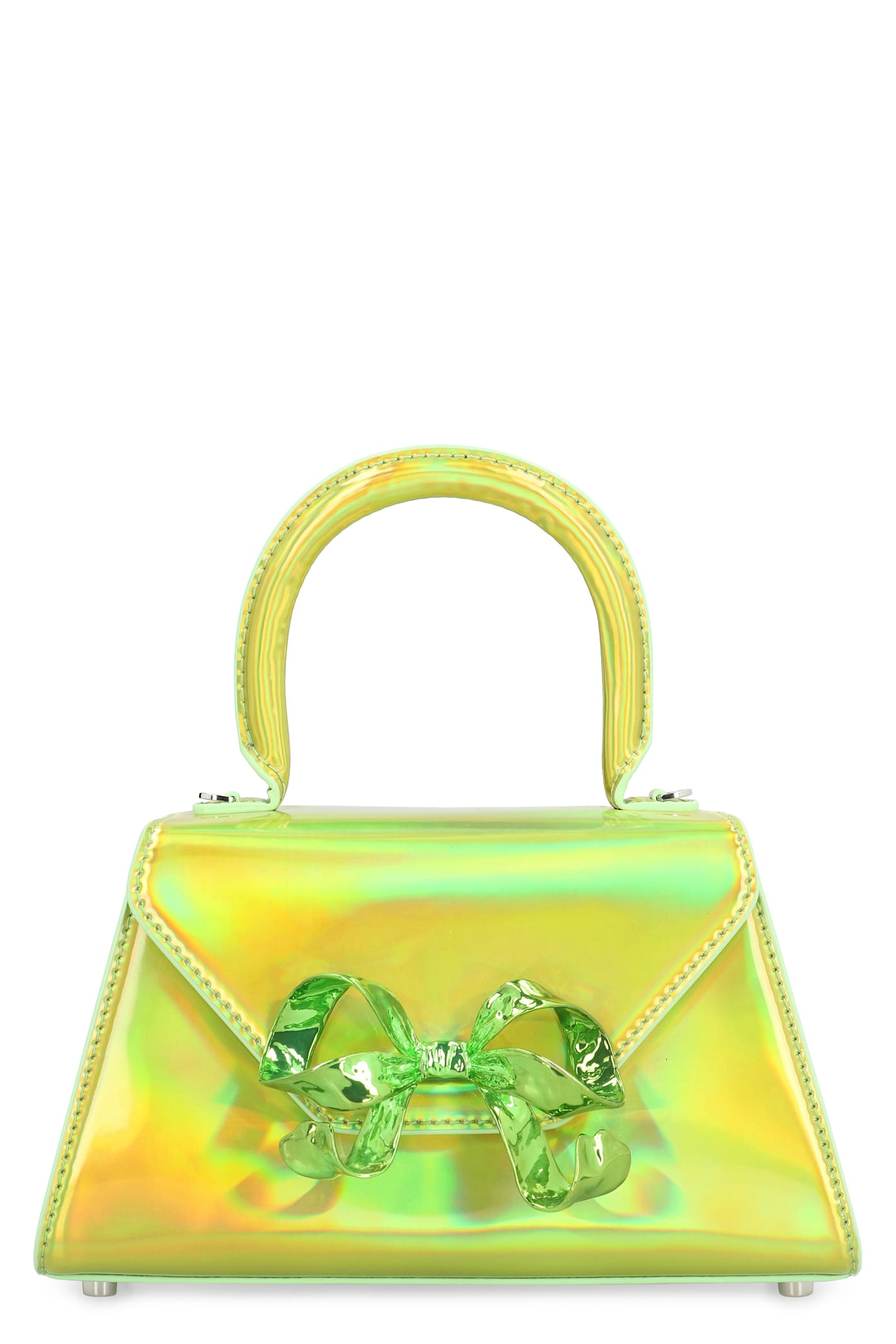 Shop Self-portrait The Bow Handbag In Green