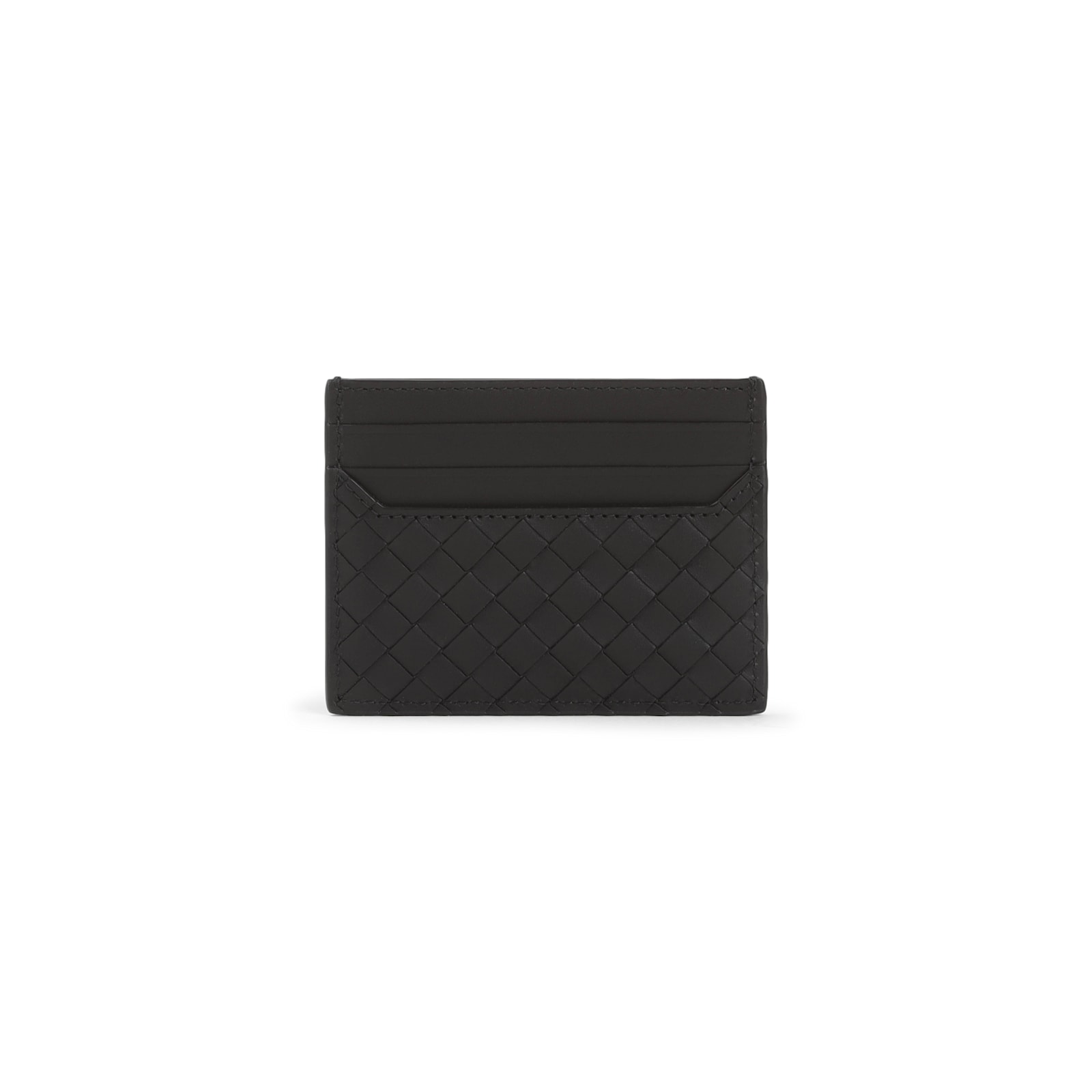 BOTTEGA VENETA BLACK LEATHER CARD HOLDER