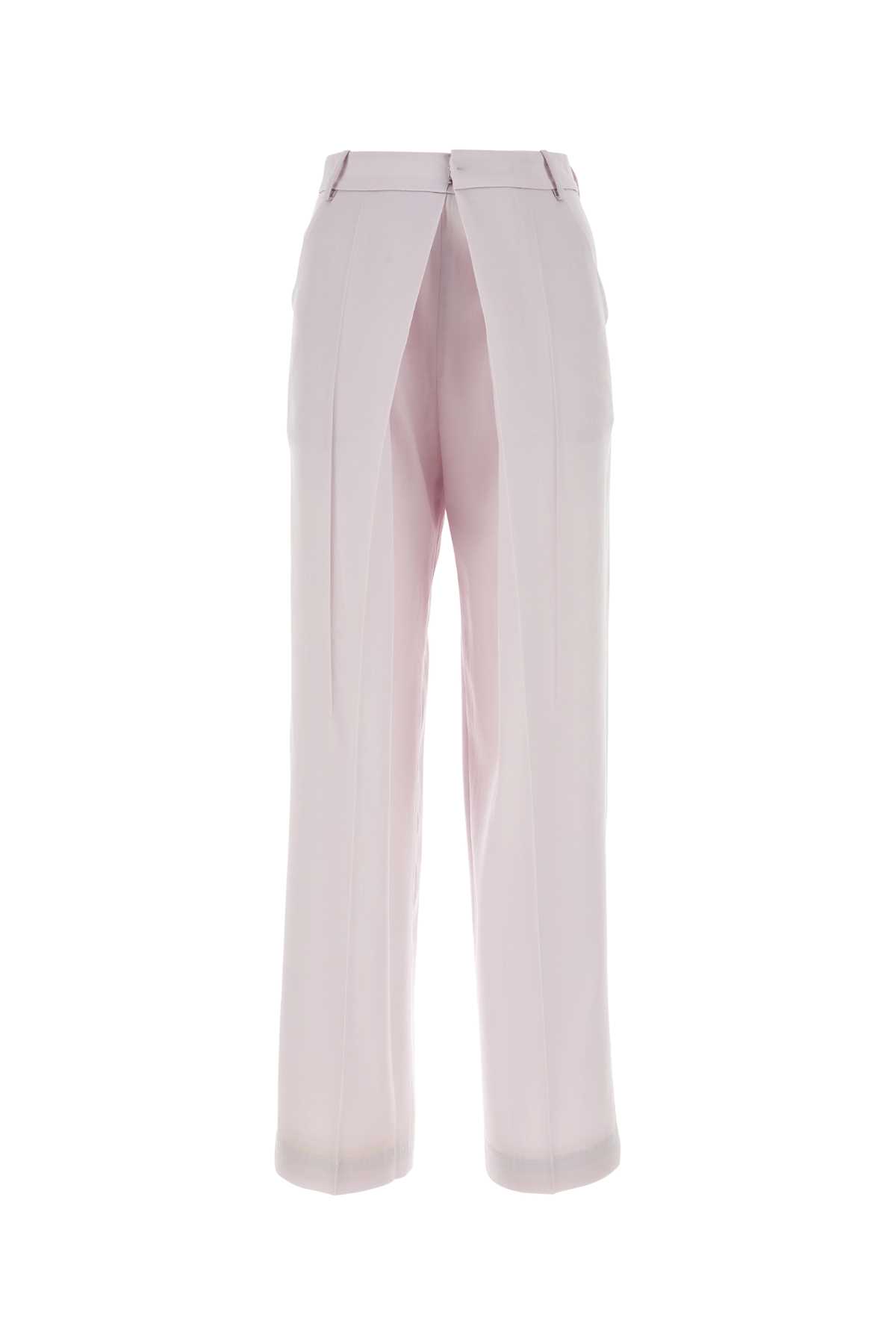 Low Classic Lilac Wool Pant In Pink