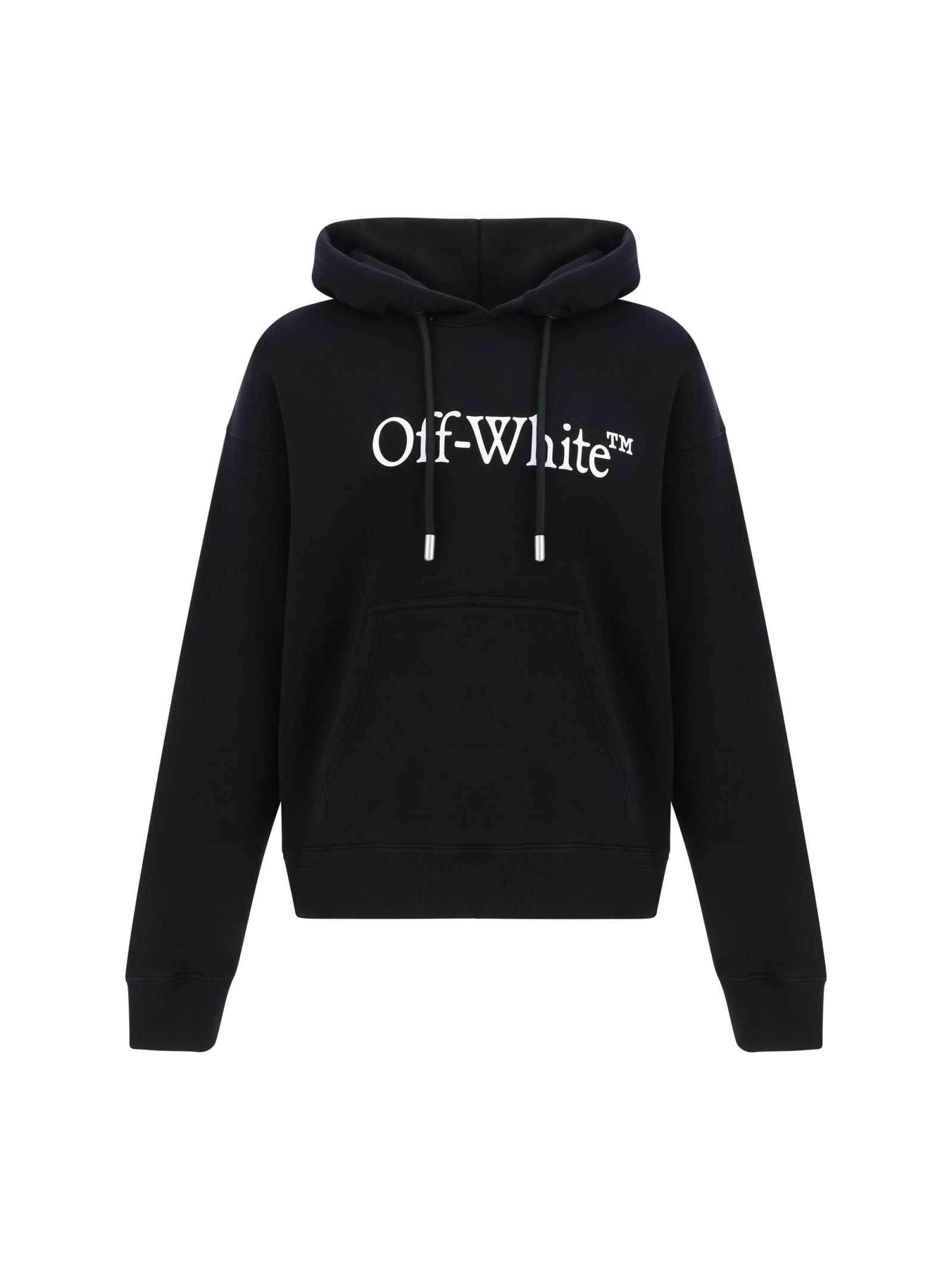 Shop Off-white Big Bookish Skate Hoodie In Black White