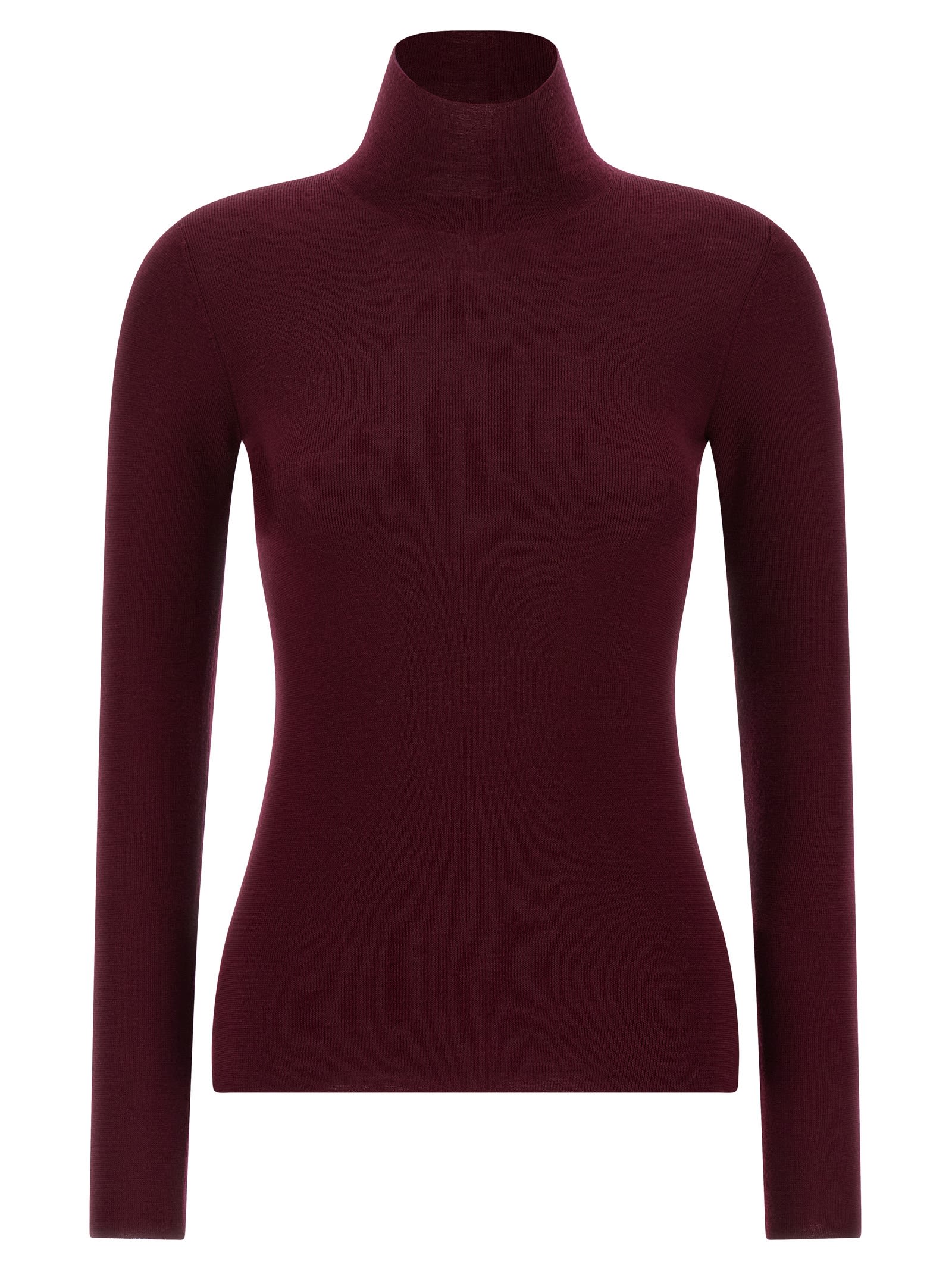 Etro Cozy Turtleneck Knit Sweater With Long Sleeves In Burgundy