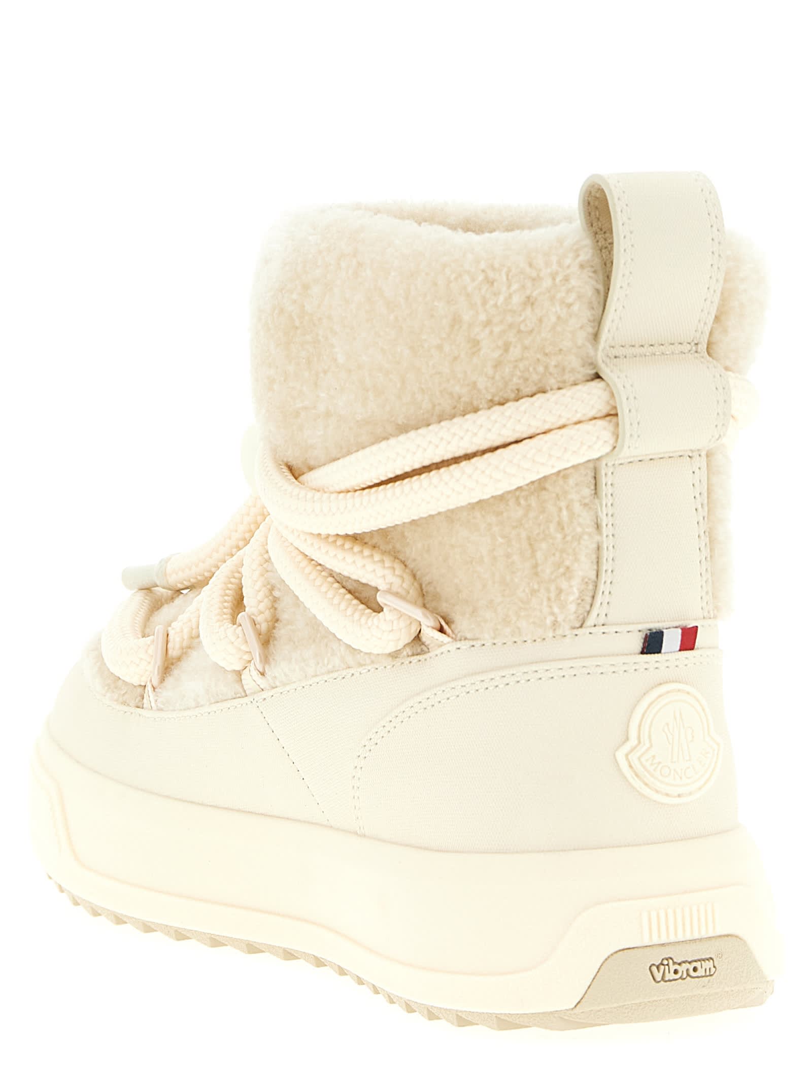 Moncler Altive Mid Teddy Snow Boots In Brown