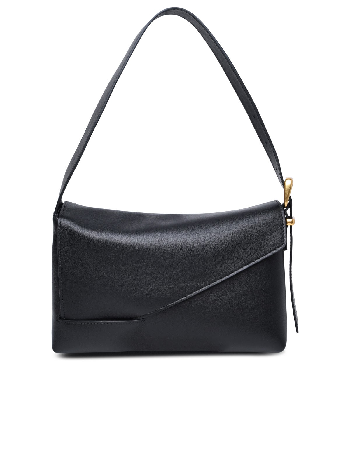 oscar Baguette Black Calf Leather Bag