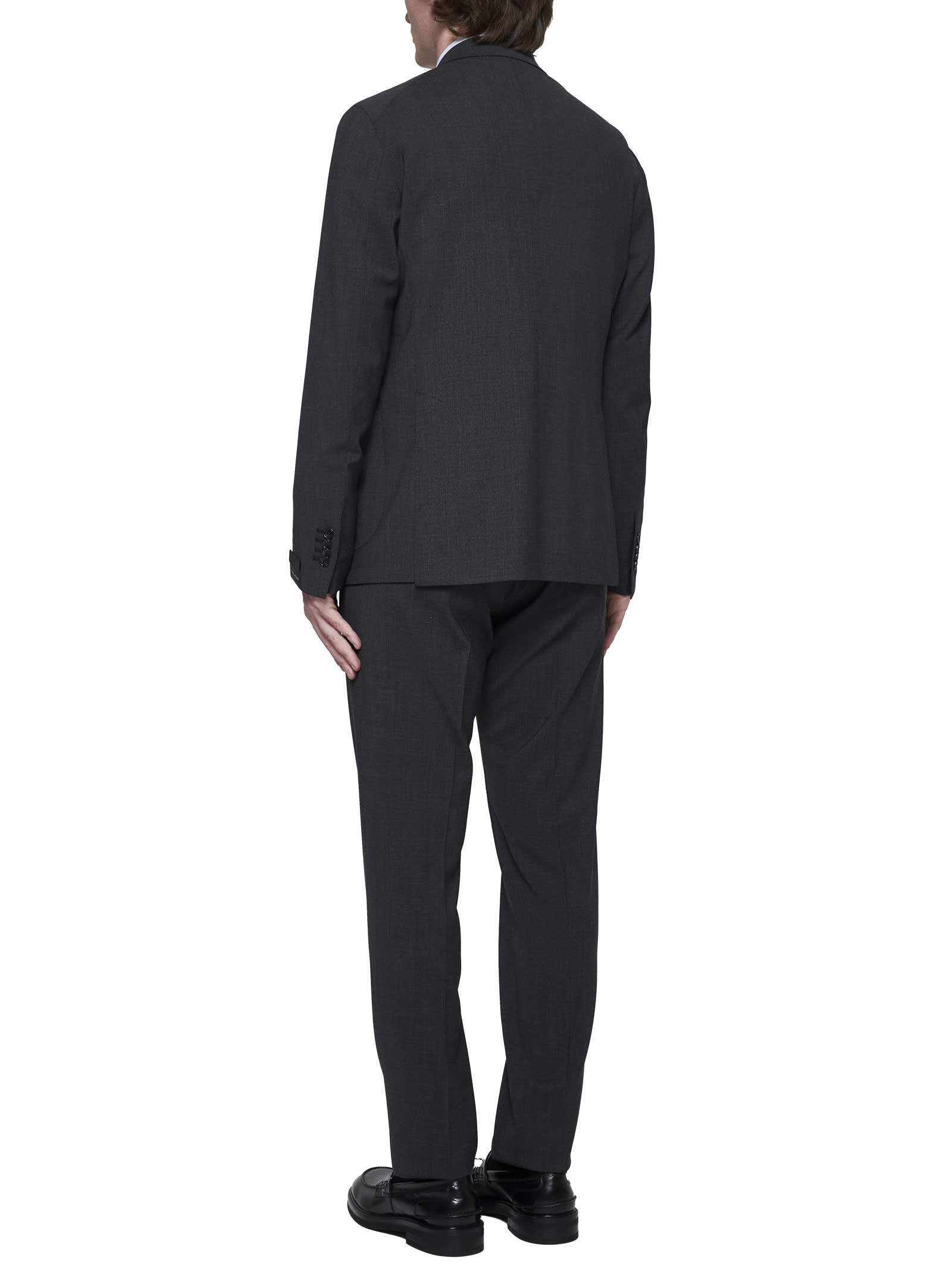 Shop Tagliatore Suit In Anthracite