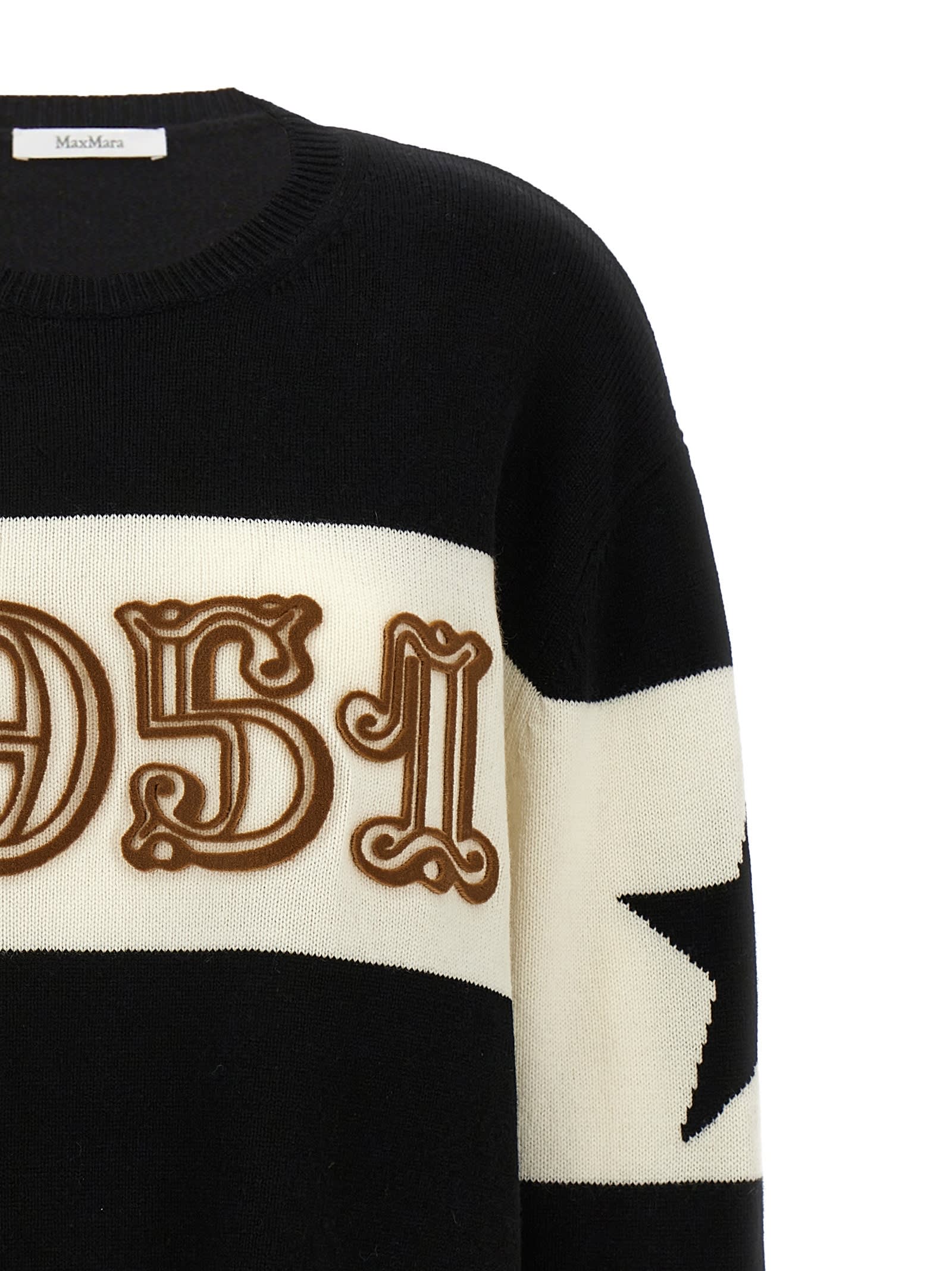 Max Mara Dirce Wool And Cashmere Sweater In Black