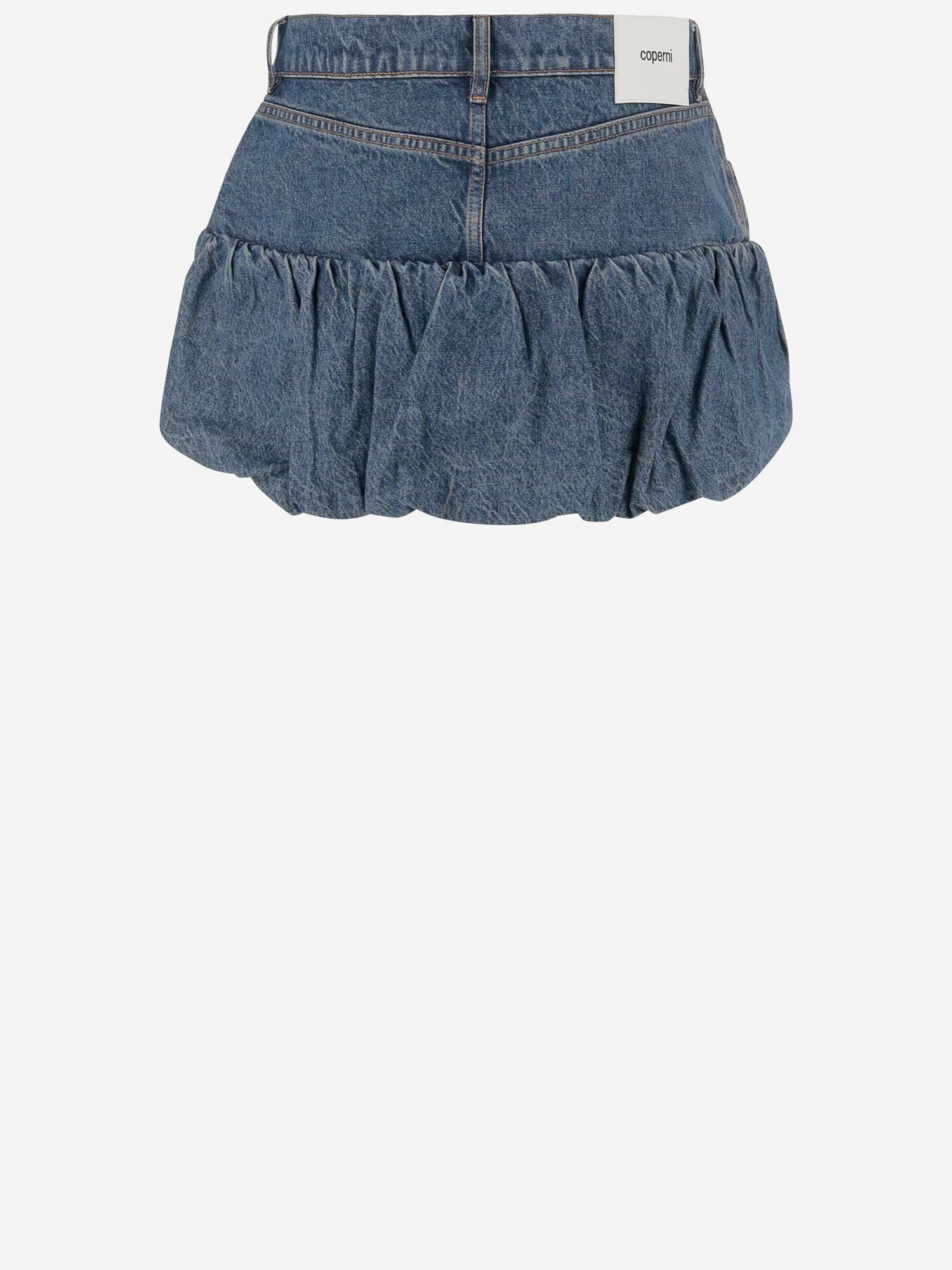 COPERNI COTTON DENIM MINI SKIRT