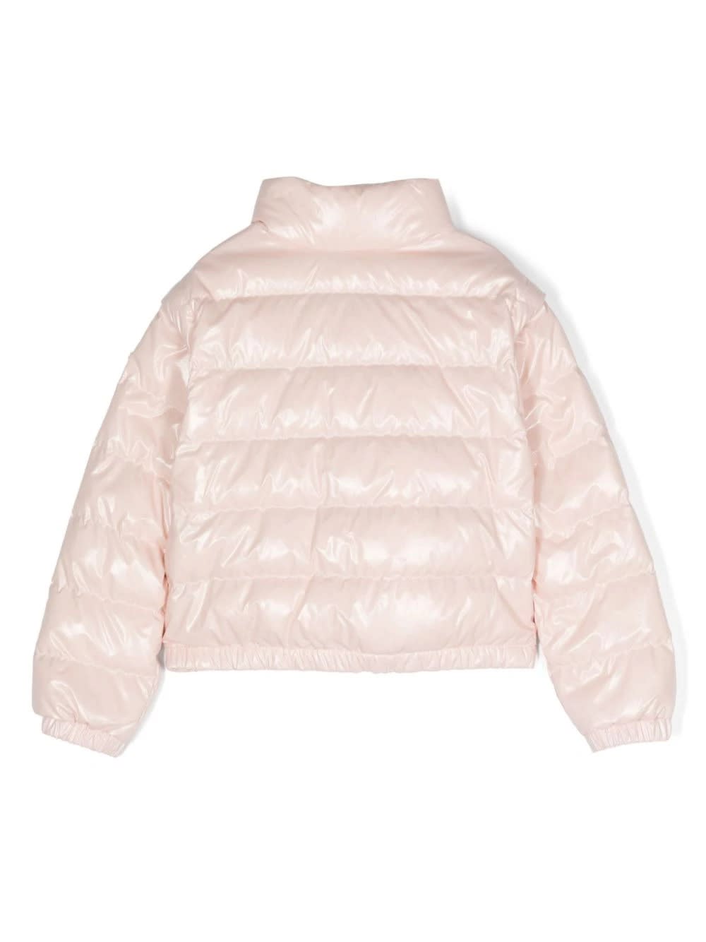 Shop Moncler Pink Tenai Down Jacket