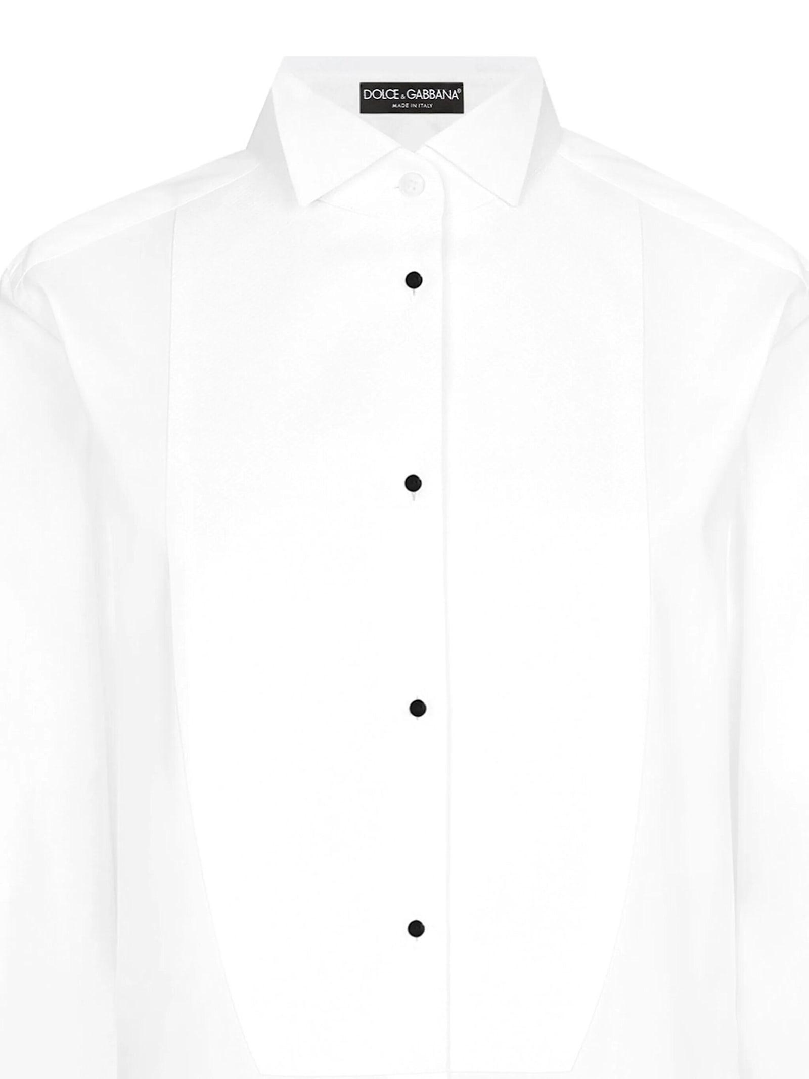 Shop Dolce & Gabbana Camicia In Bianco Ottico