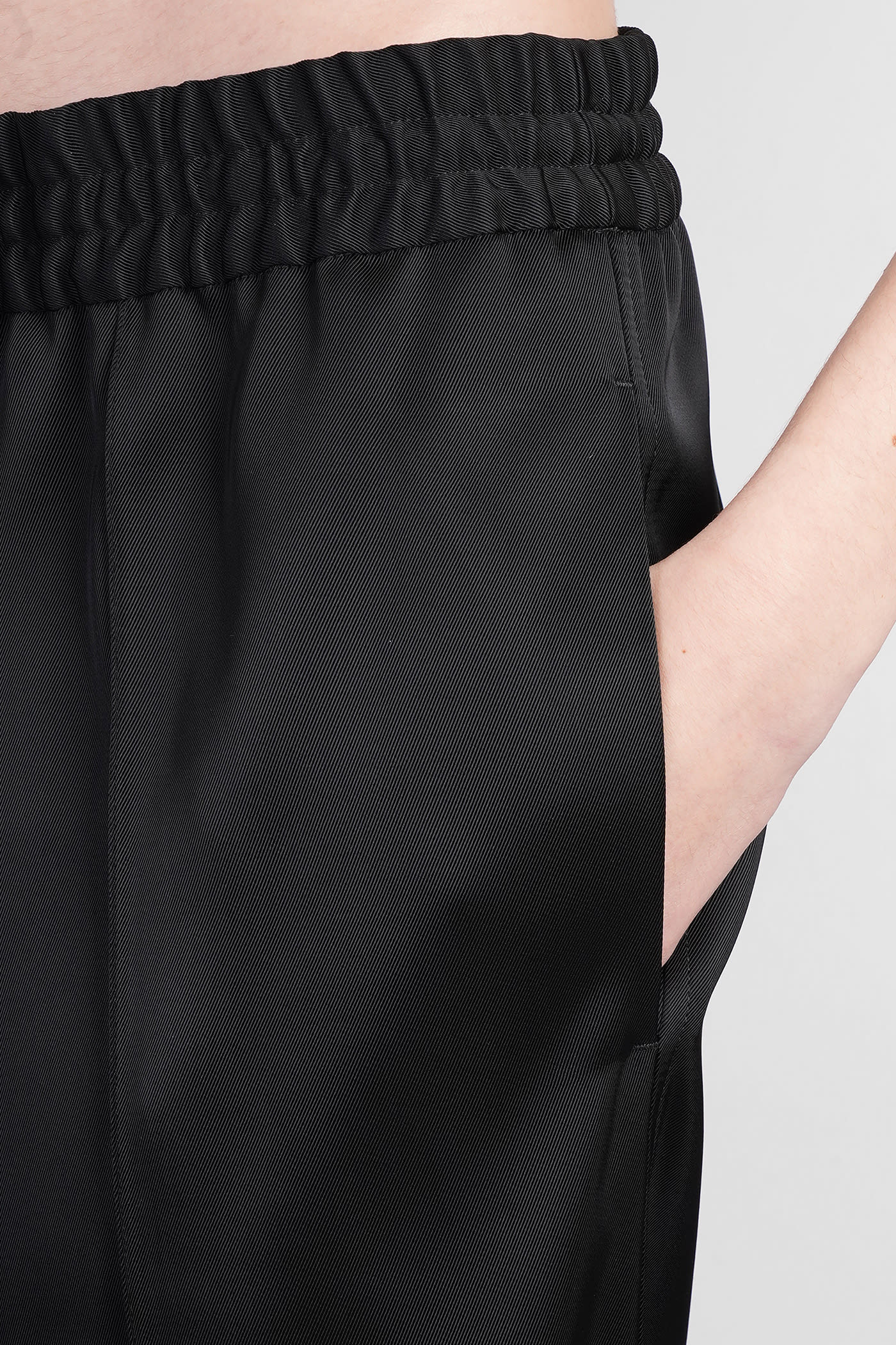 Jil Sander Tapered-leg Drawstring Trousers In Black