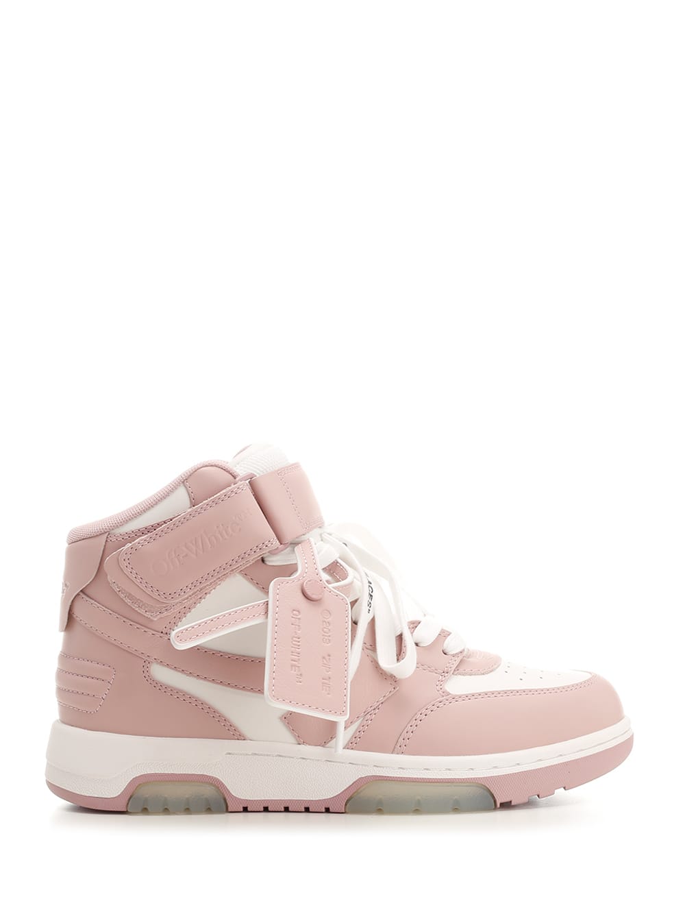 Shop Off-white Out Of Office Mid Sneakers In White/pink