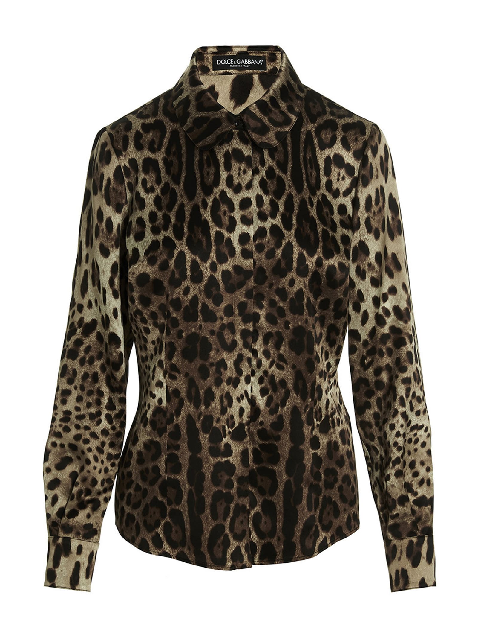 Dolce & Gabbana Animal Print Shirt In Brown | ModeSens
