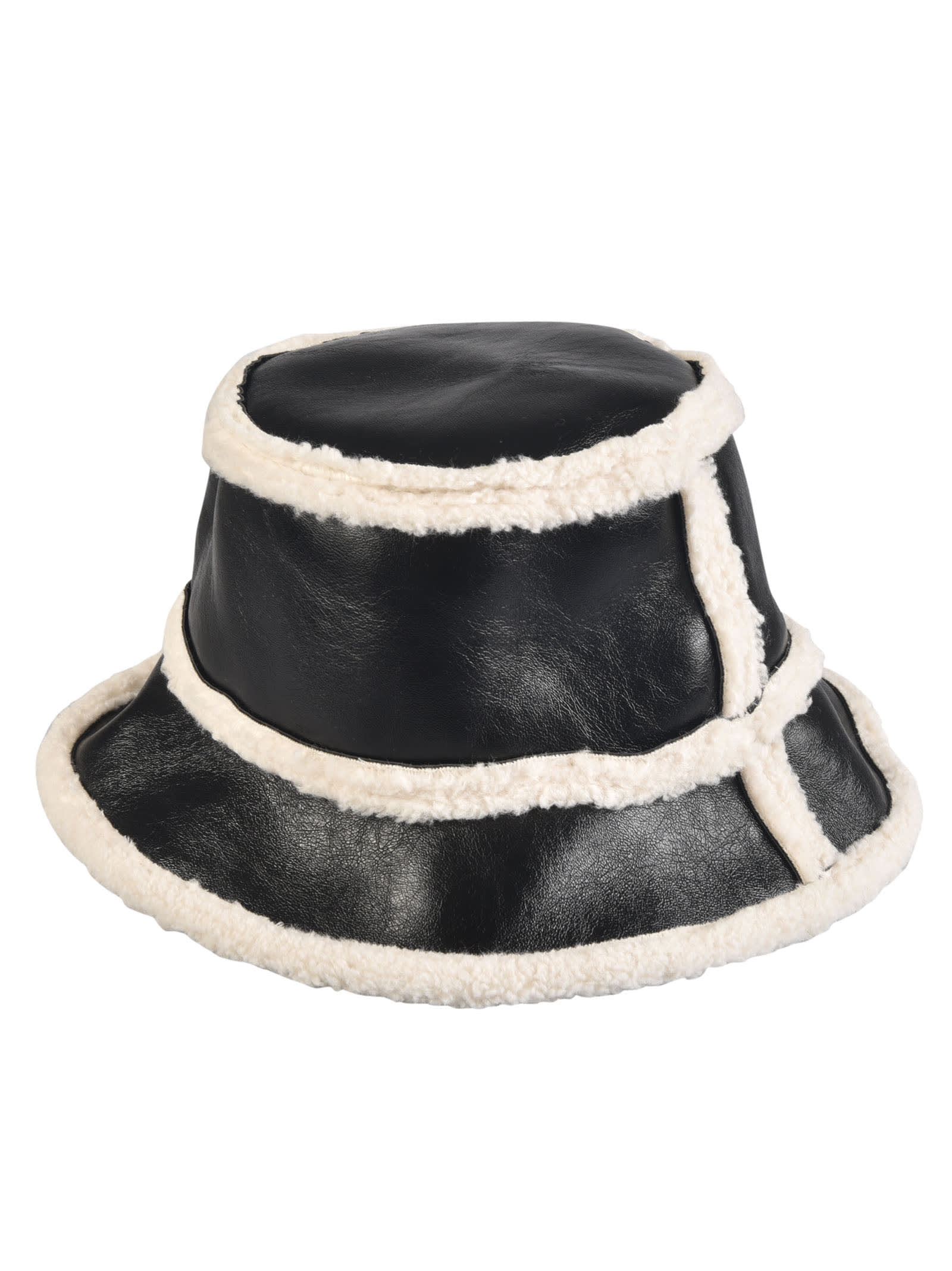 Shop Stand Studio Fur Detailed Stand Hat In Nero