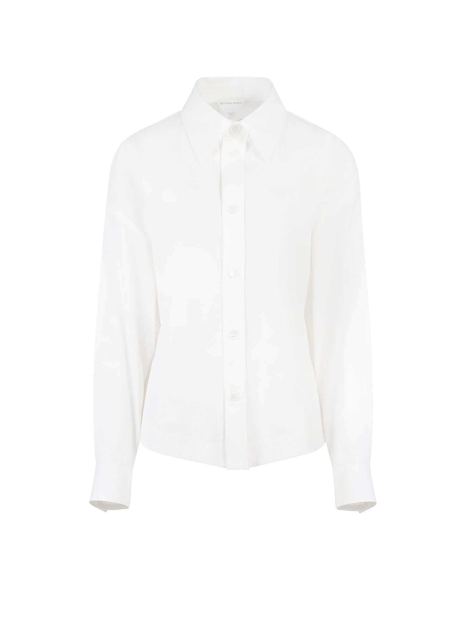 Bottega Veneta Pinstripe Cotton Poplin Shirt In Beige