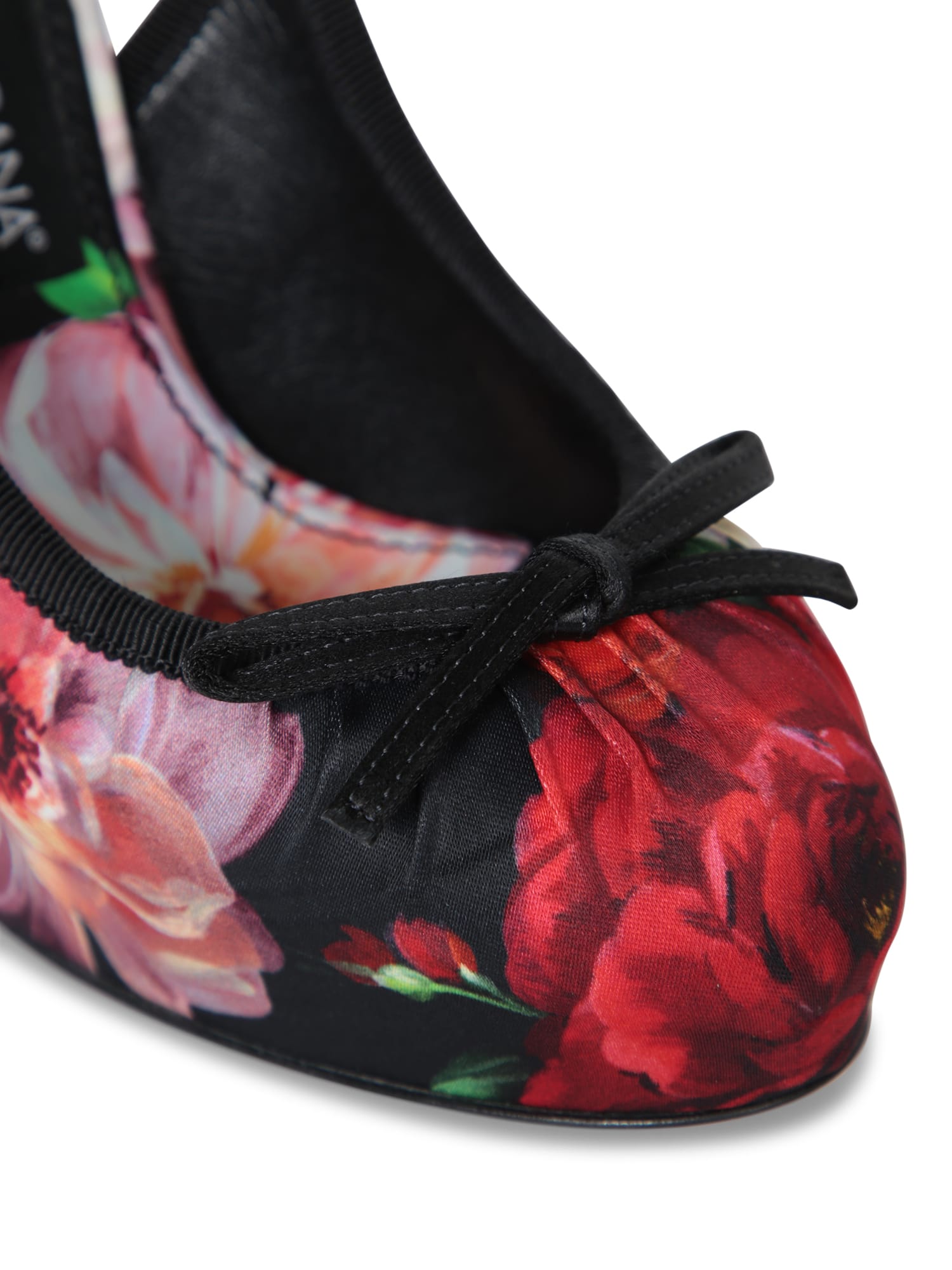 Dolce & Gabbana Floral-print Pumps In Black
