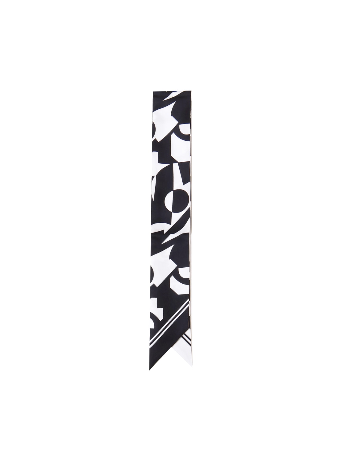 Shop Ferragamo Scarf With Logo Print In Nero