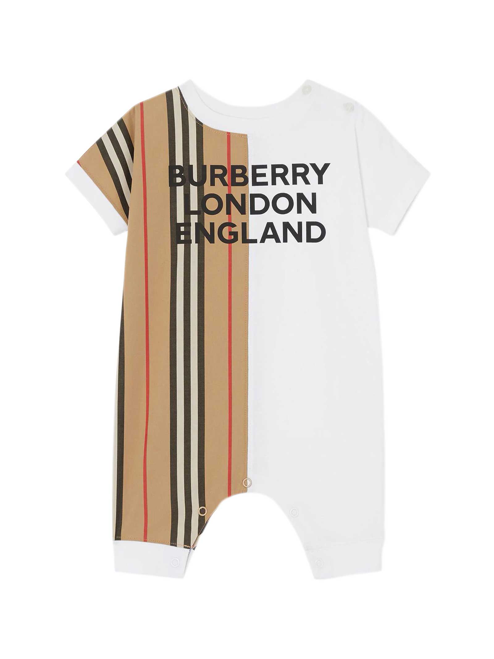 Burberry White Baby Suit