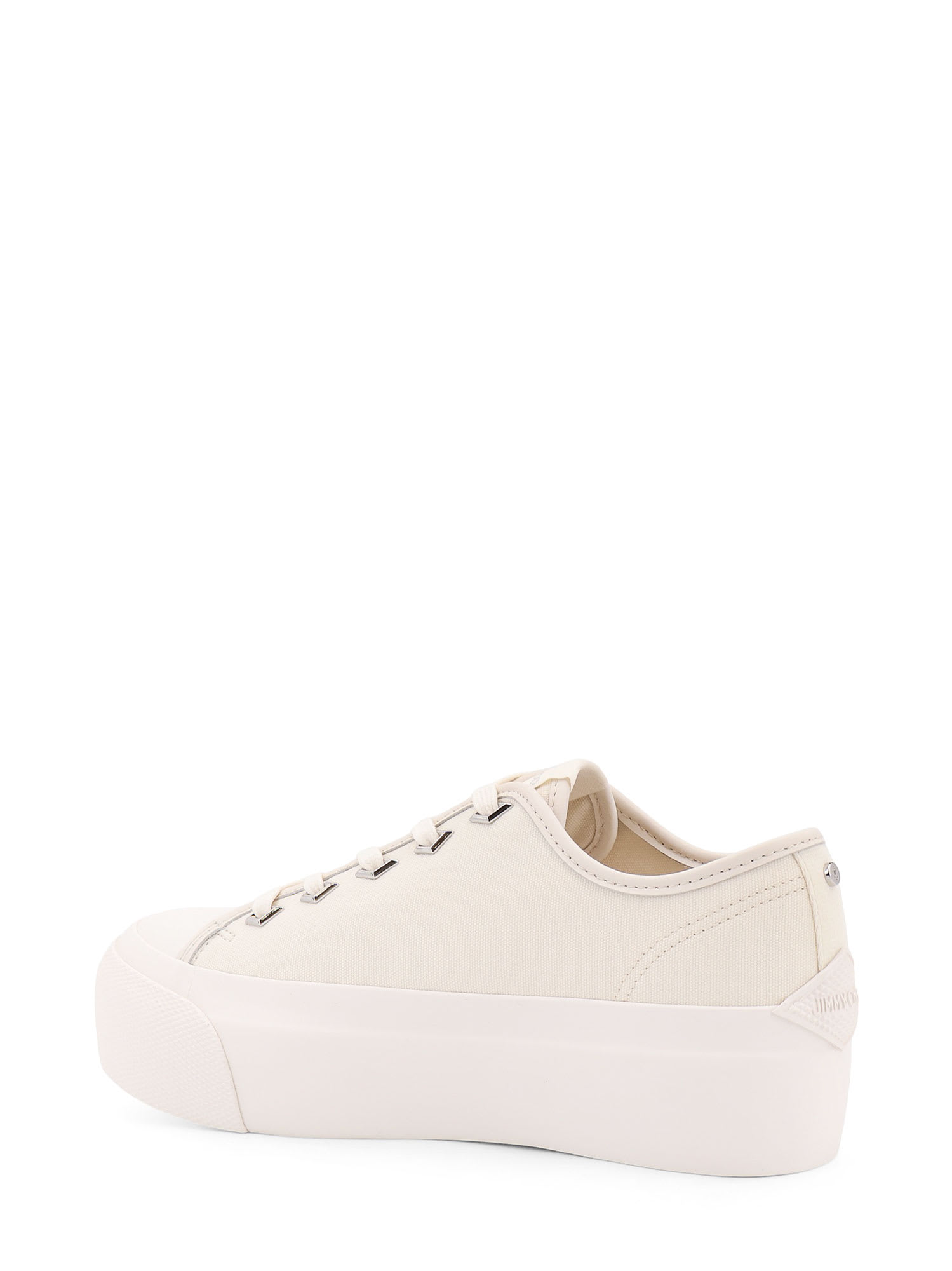 Jimmy Choo Palma Maxi Low-top Canvas Sneakers With Plateau