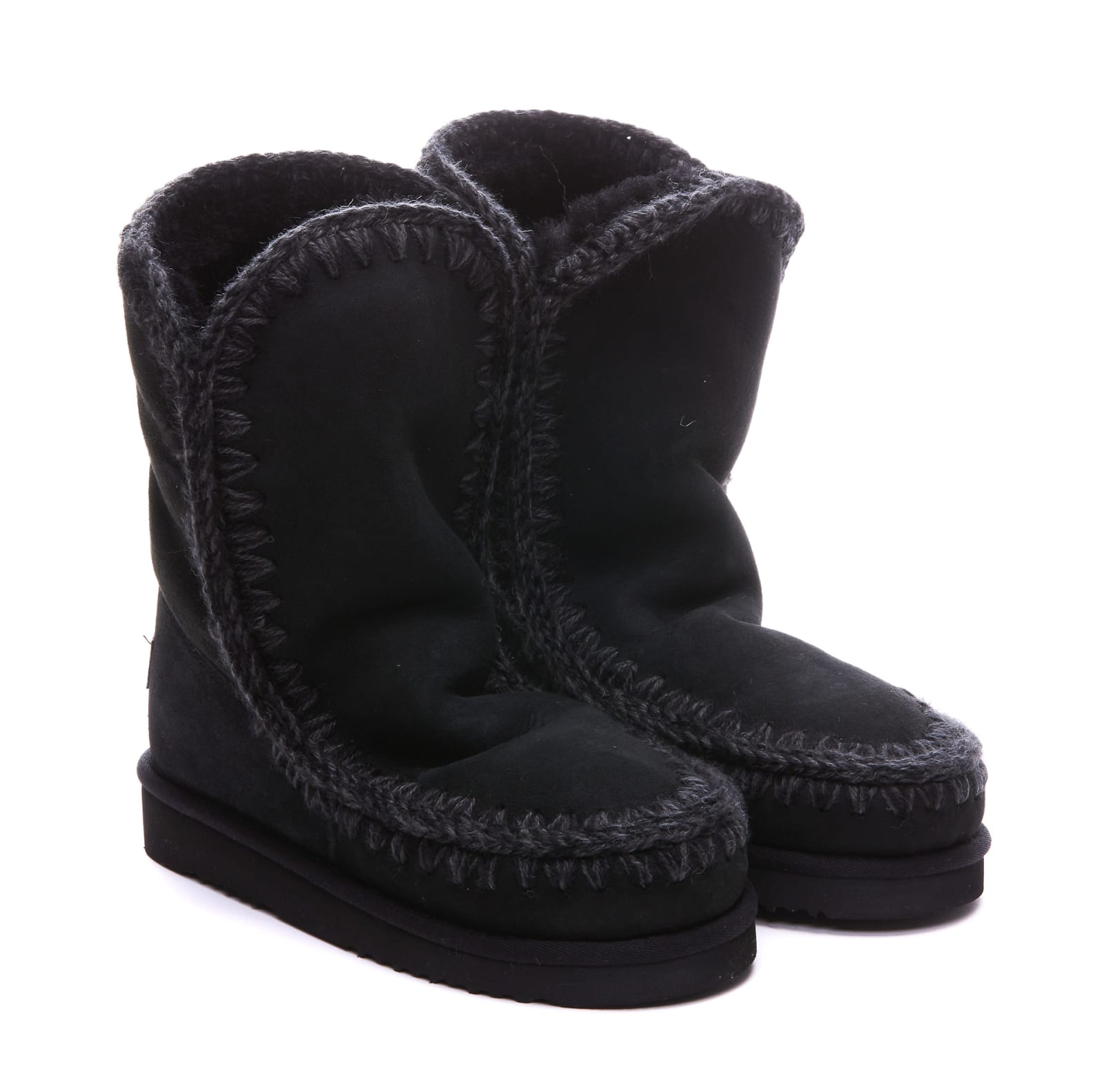 Mou Boots  Eskimo24 Made Of Leather In Nero