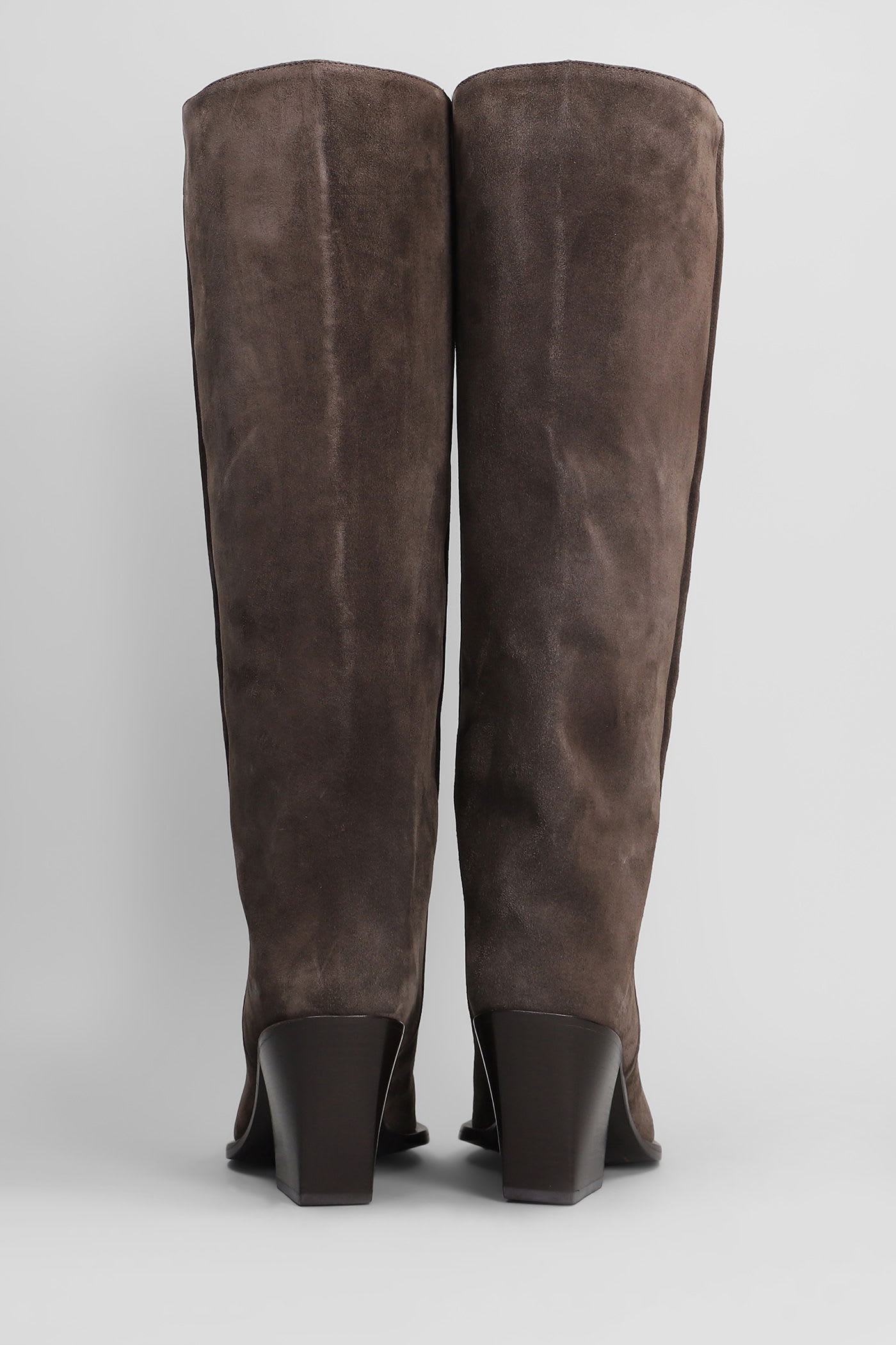 Vic Matie Sense 351 Texan Boots In Taupe Suede In Brown