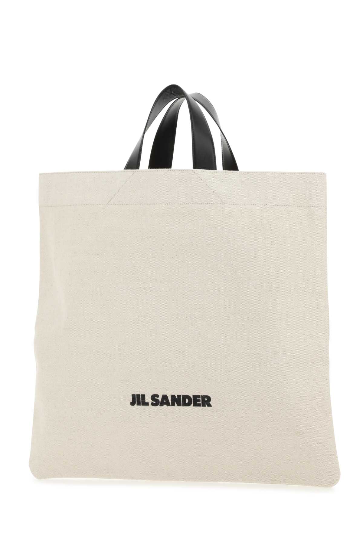 Jil Sander Sand Canvas Shopping Bag In 280