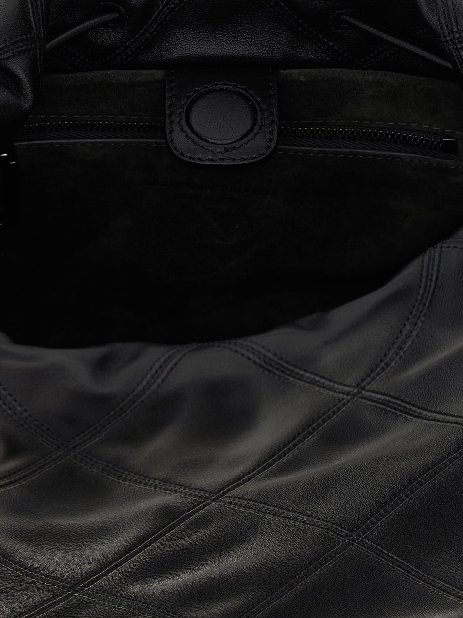 Brunello Cucinelli Bucket Mellow Small Handbag In Black